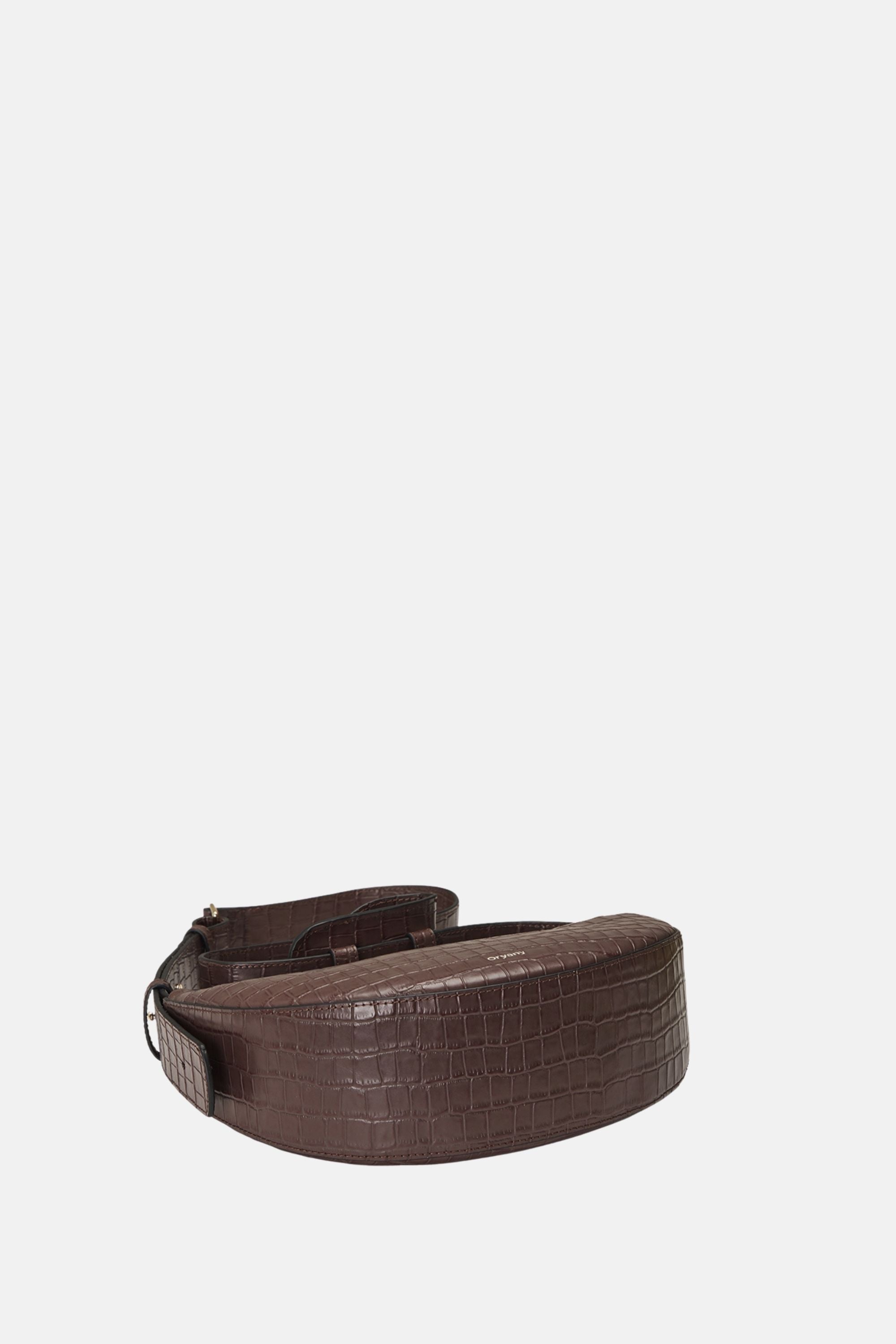 Oryany - Rookie Croco Crossbody Medium Handbags - Deep Brown / One size