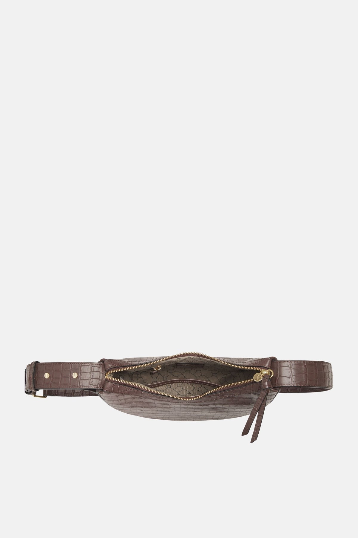 Oryany - Rookie Croco Crossbody Medium Handbags - Deep Brown