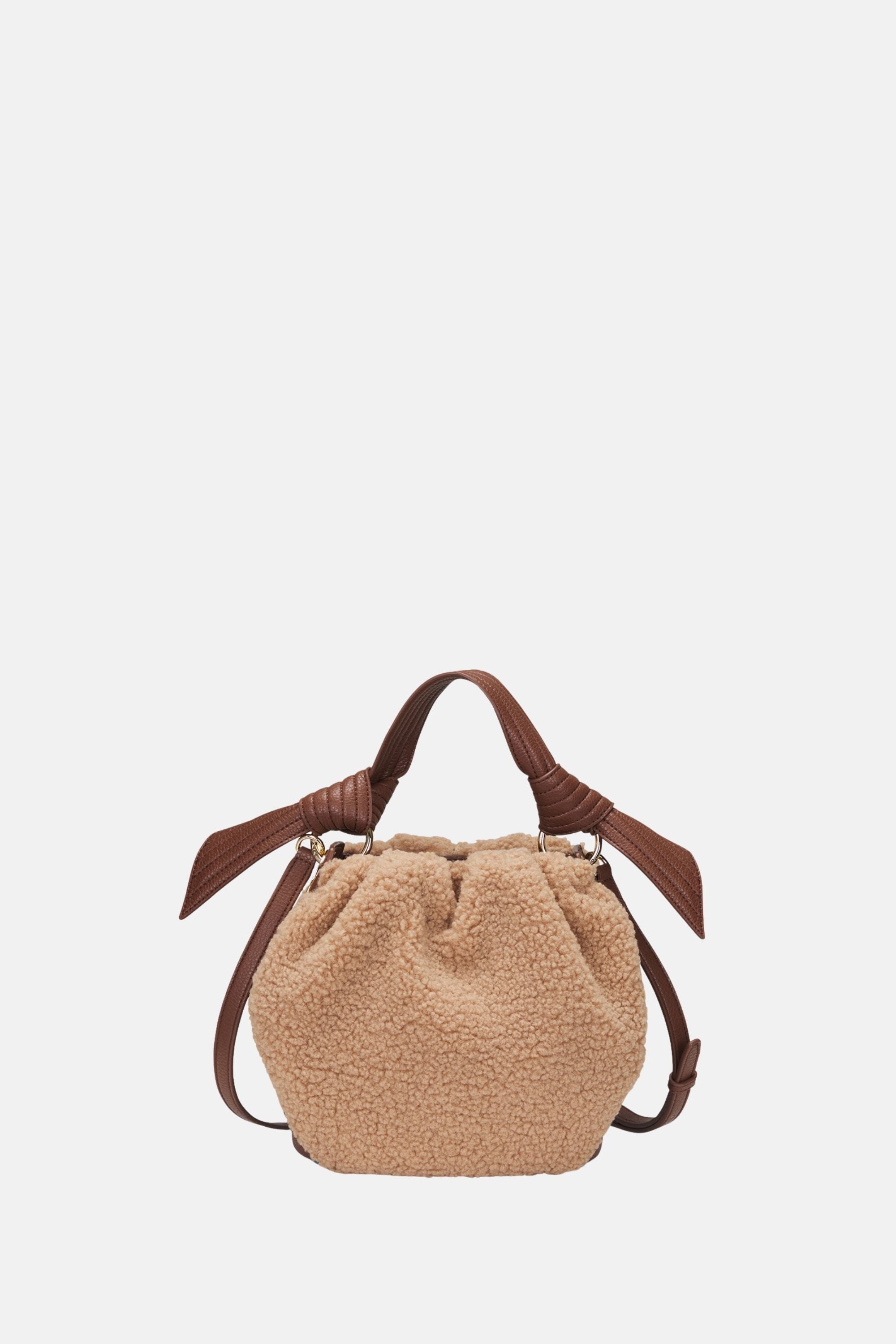 Oryany - Selena Eco Fur Bucket Bag – Medium Crossbody - Toffee Tan