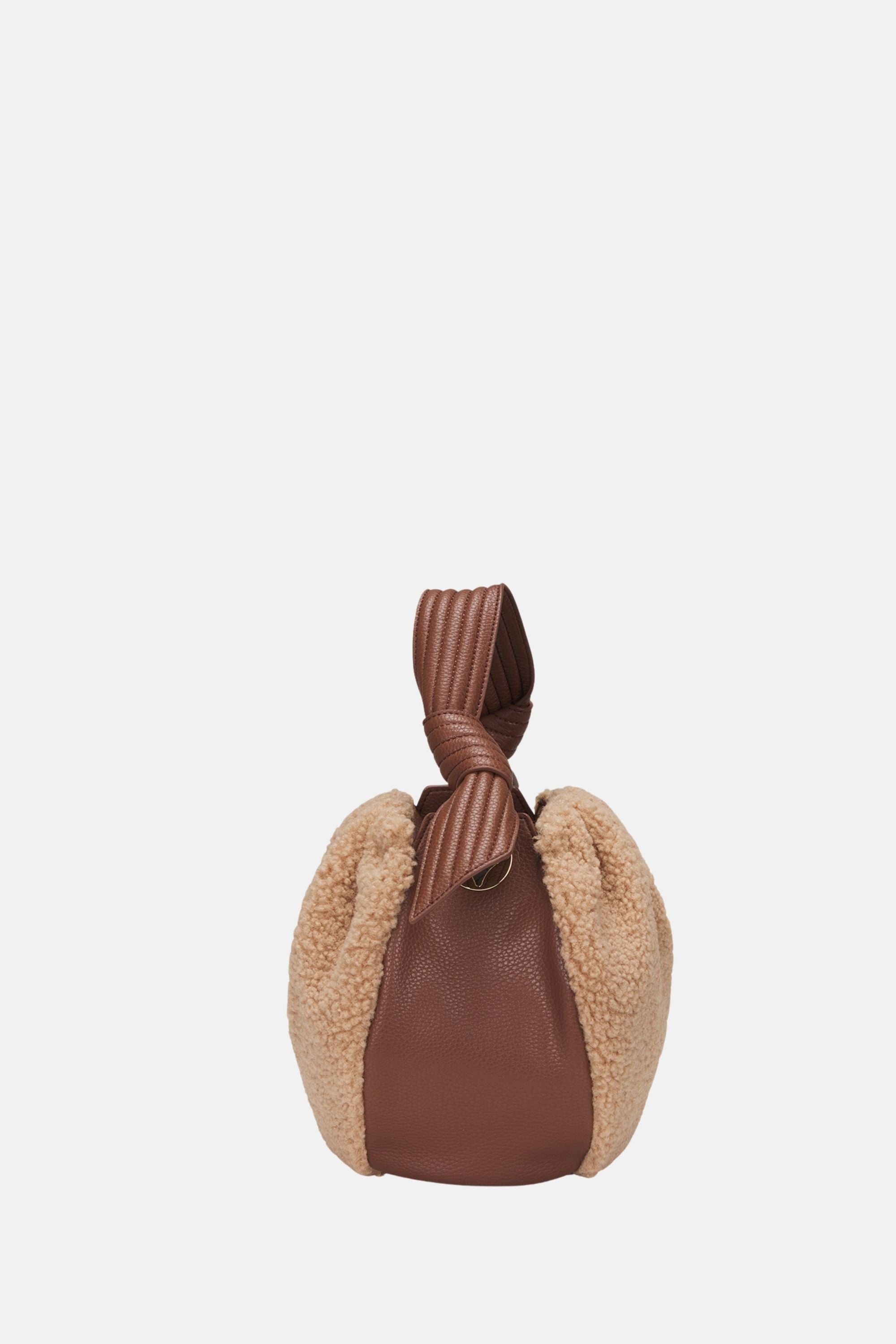 Oryany - Selena Eco Fur Bucket Bag – Medium Crossbody - Toffee Tan
