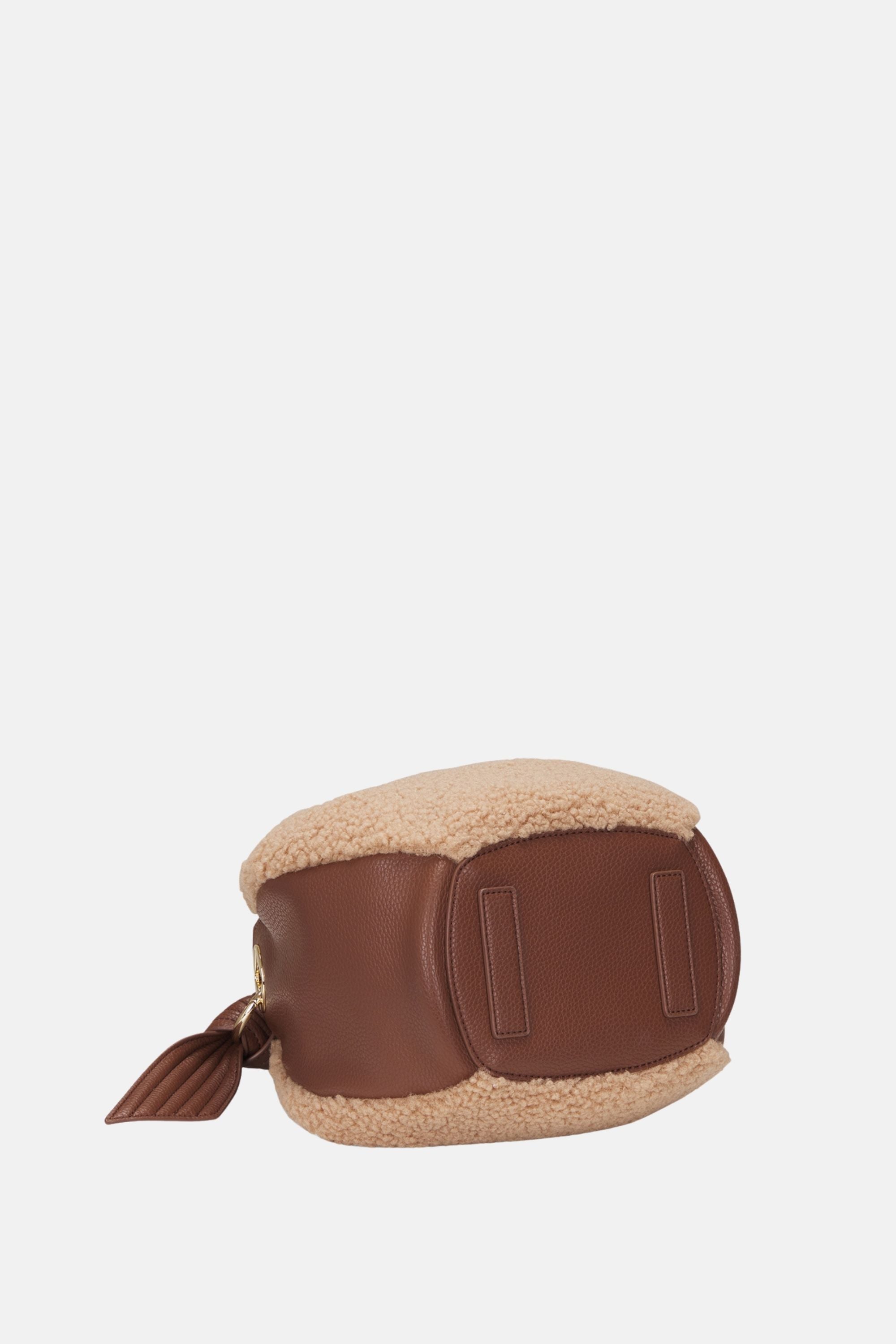 Oryany - Selena Eco Fur Bucket Bag – Medium Crossbody - Toffee Tan