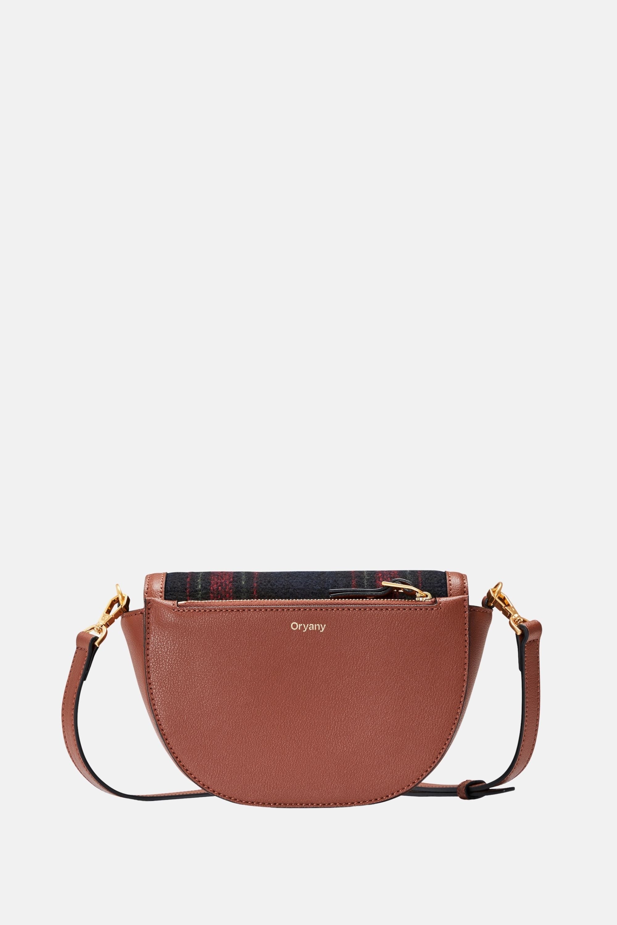 Oryany - Lottie Check Crossbody Small Handbags - Toffee Tan