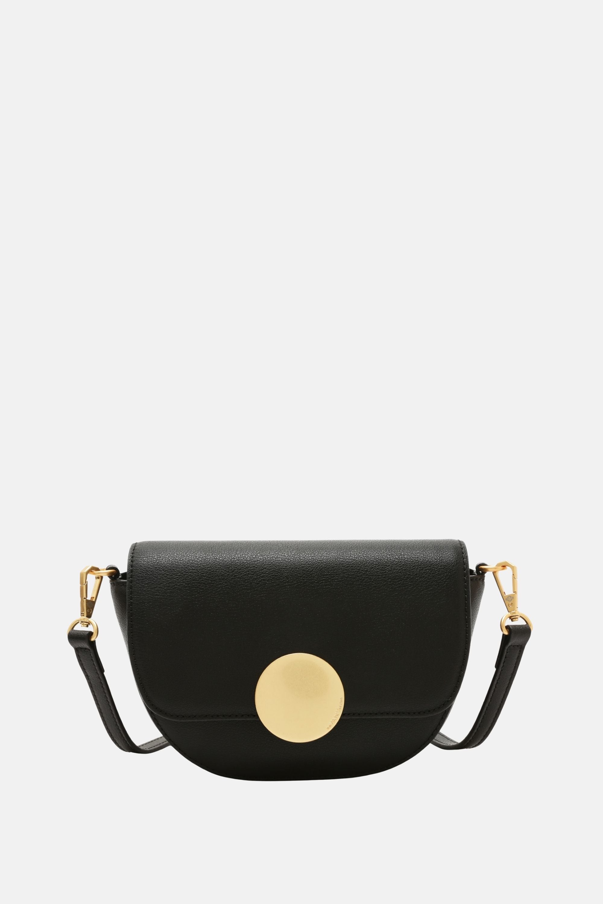 Oryany - Lottie Saddle Crossbody Small Handbags - Black Leather