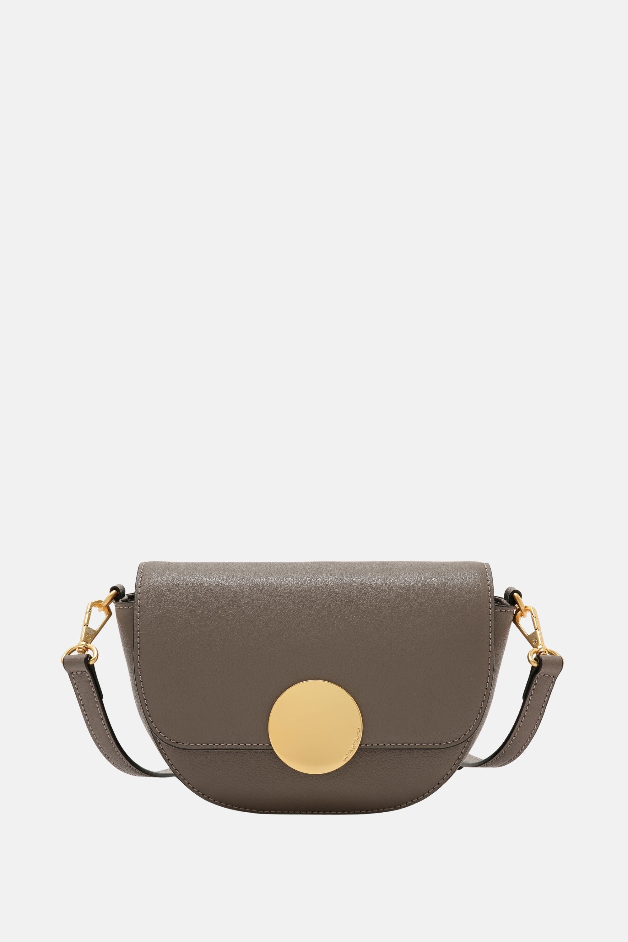 Oryany - Lottie Saddle Crossbody Small Handbags - Grey Leather