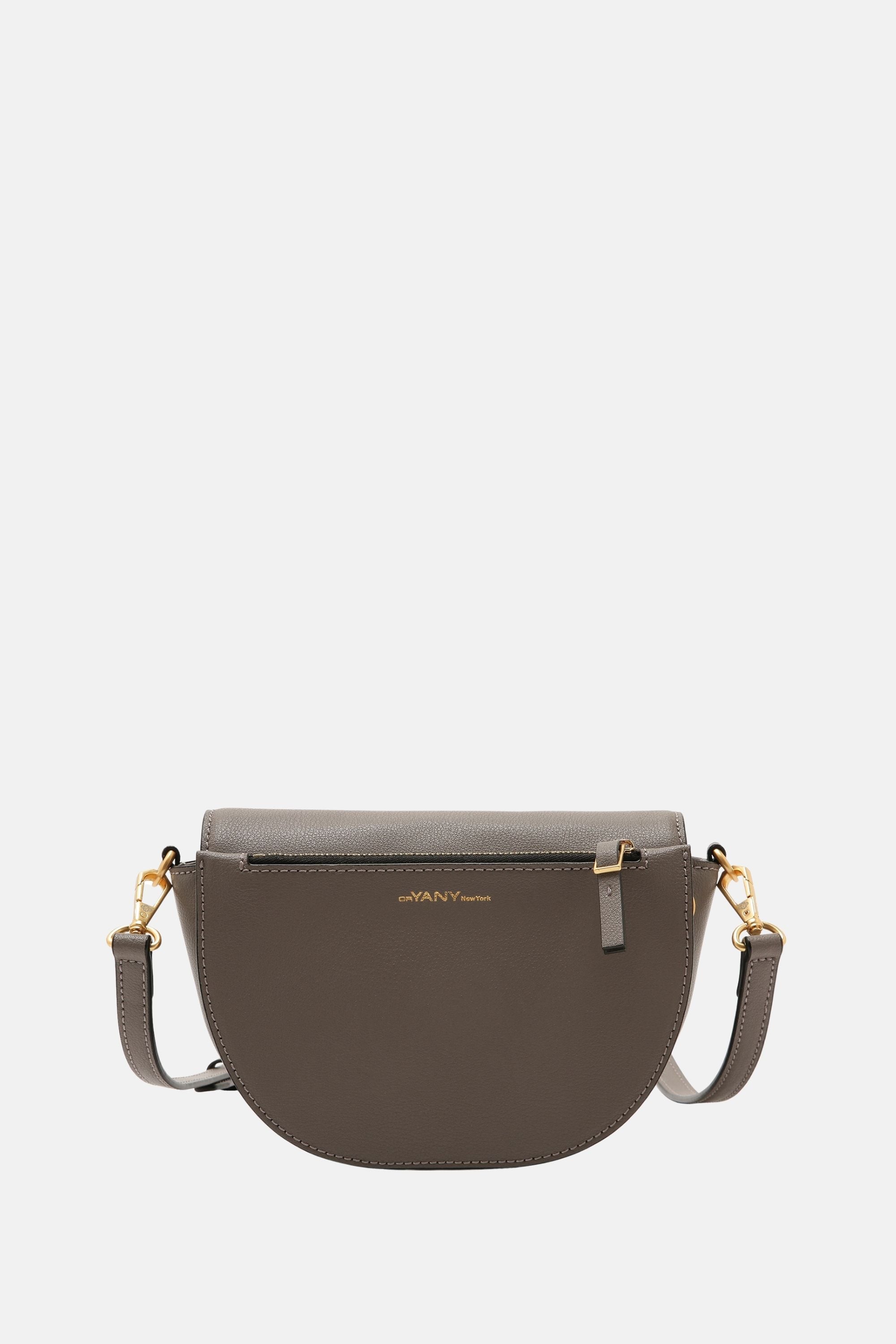 Oryany - Lottie Saddle Crossbody Small Handbags - Grey Leather