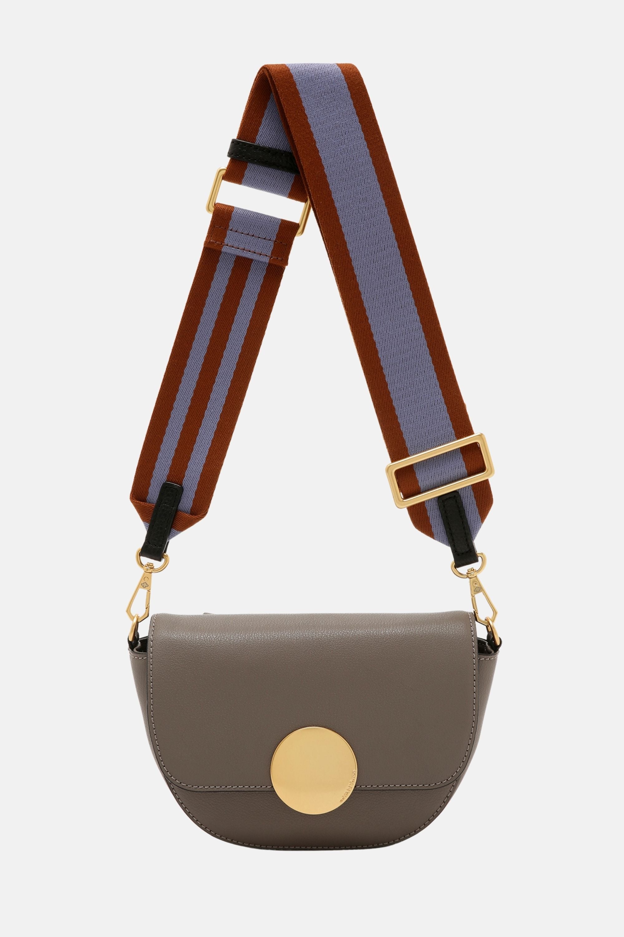 Oryany - Lottie Saddle Crossbody Small Handbags - Grey Leather