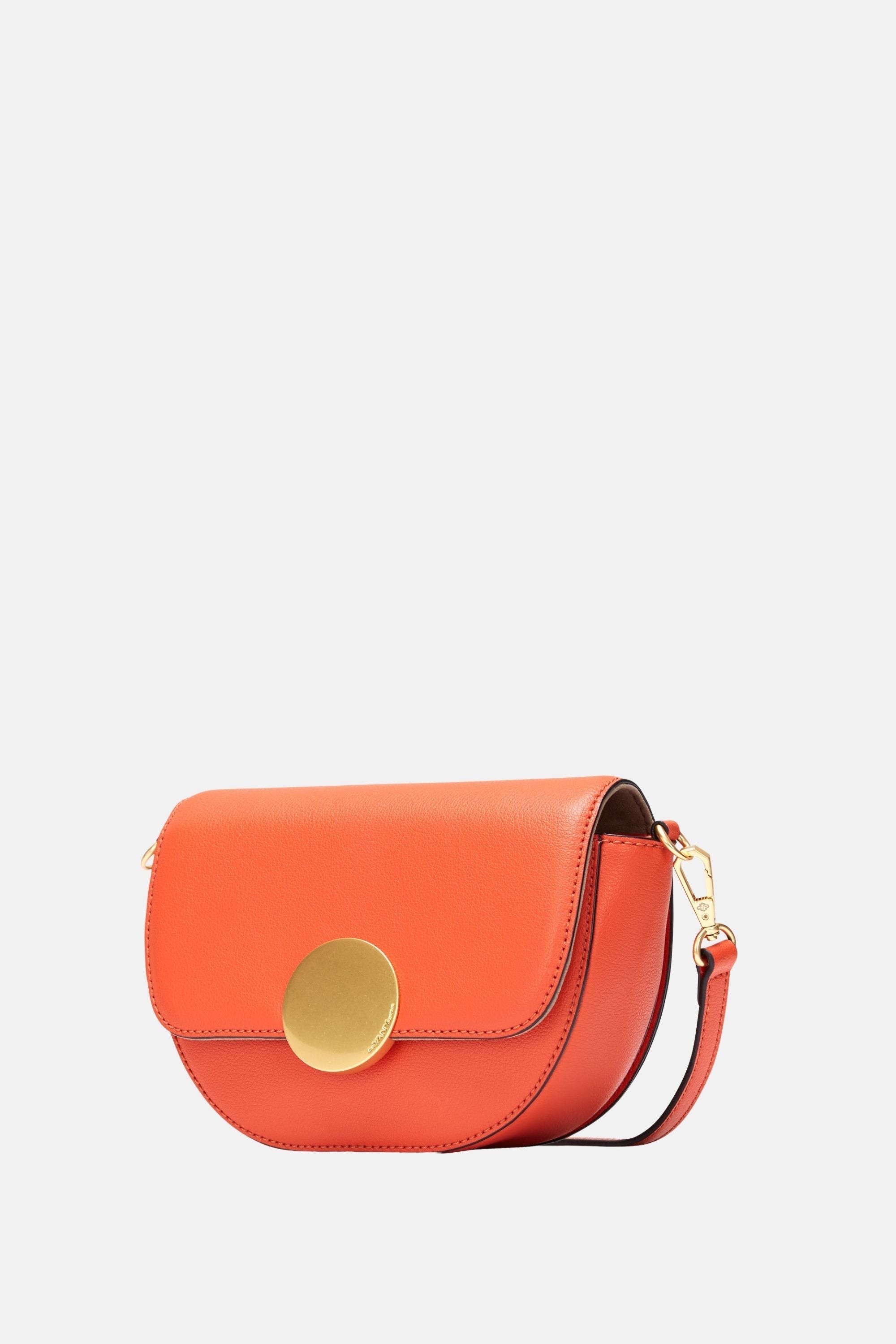 Oryany - Lottie Saddle Crossbody Small Handbags - Orange Leather