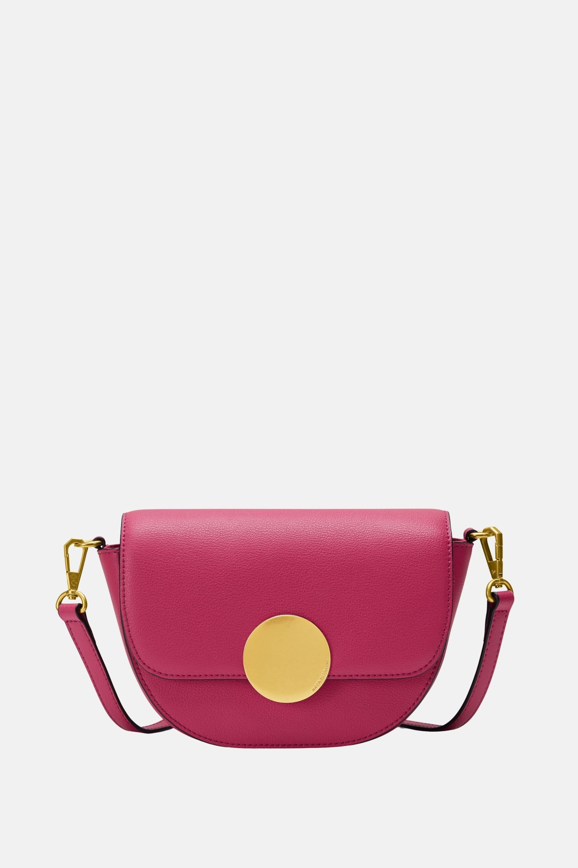 Oryany - Lottie Saddle Crossbody Small Handbags - Raspberry Leather