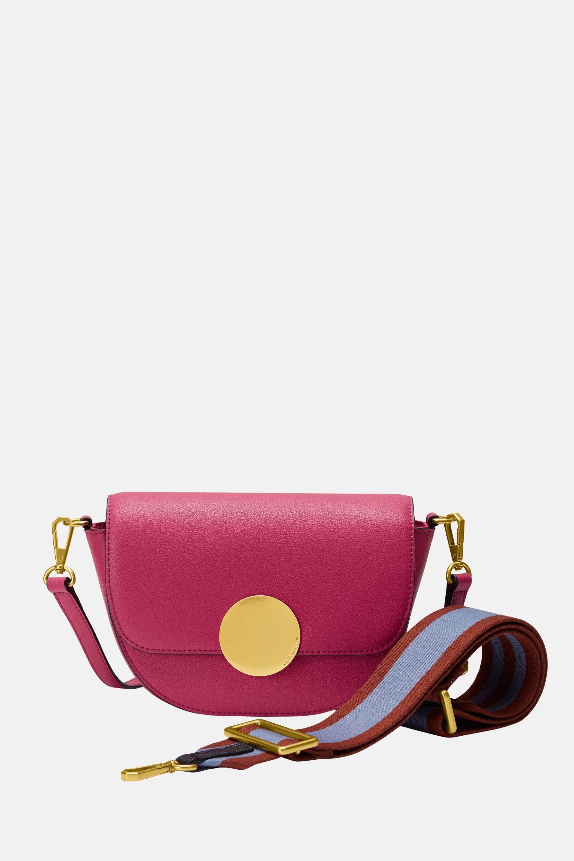Oryany - Lottie Saddle Crossbody Small Handbags - Raspberry Leather