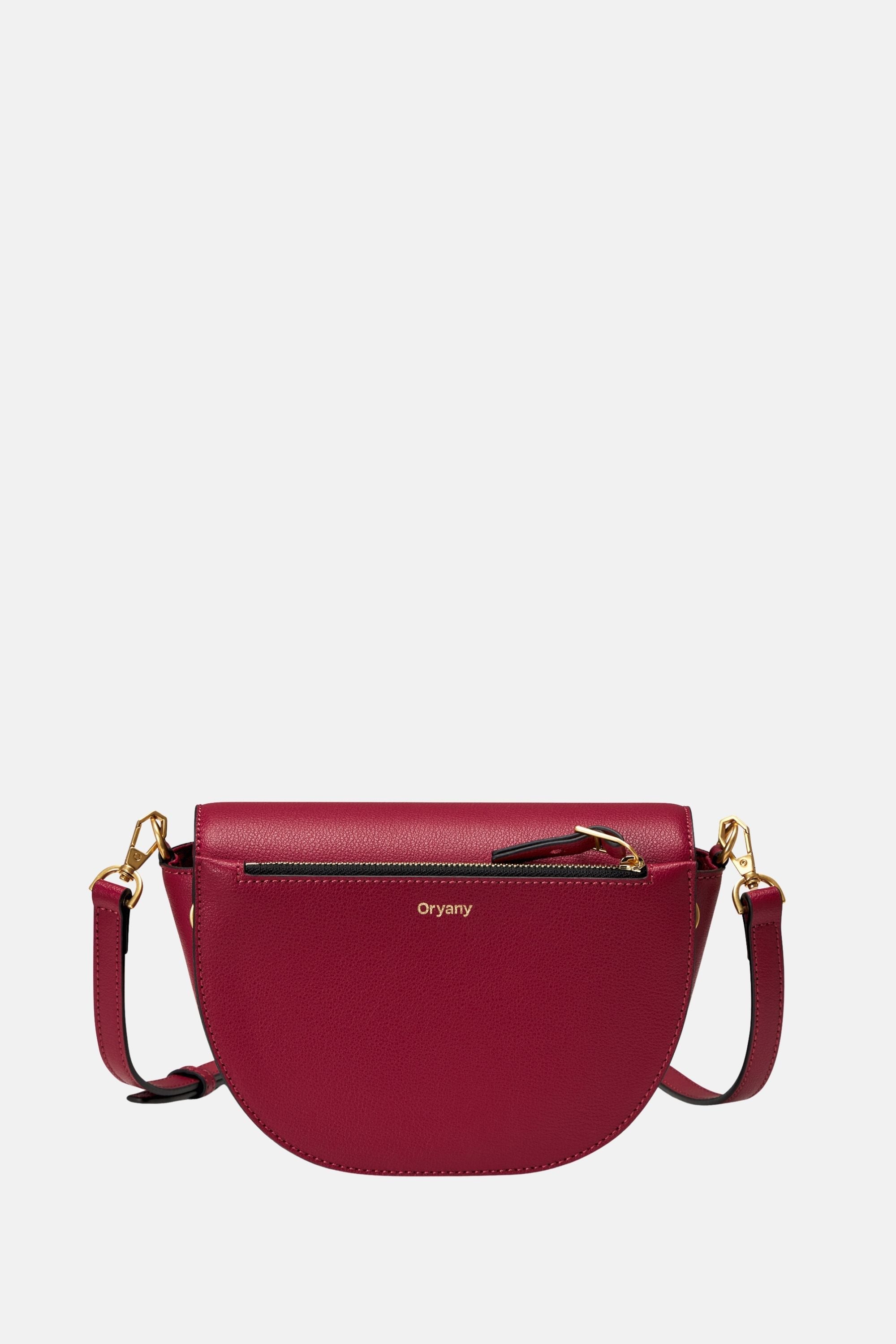 Lottie Saddle Crossbody Small Handbags - Red Leather