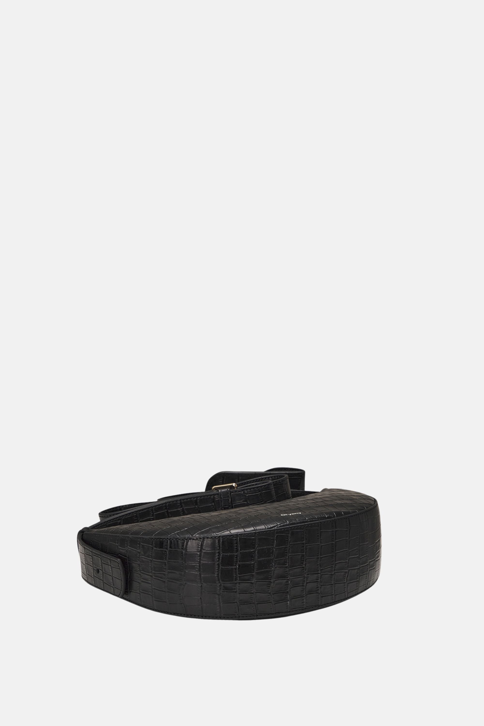Oryany - Rookie Croco Crossbody Medium Handbags - Black / One size