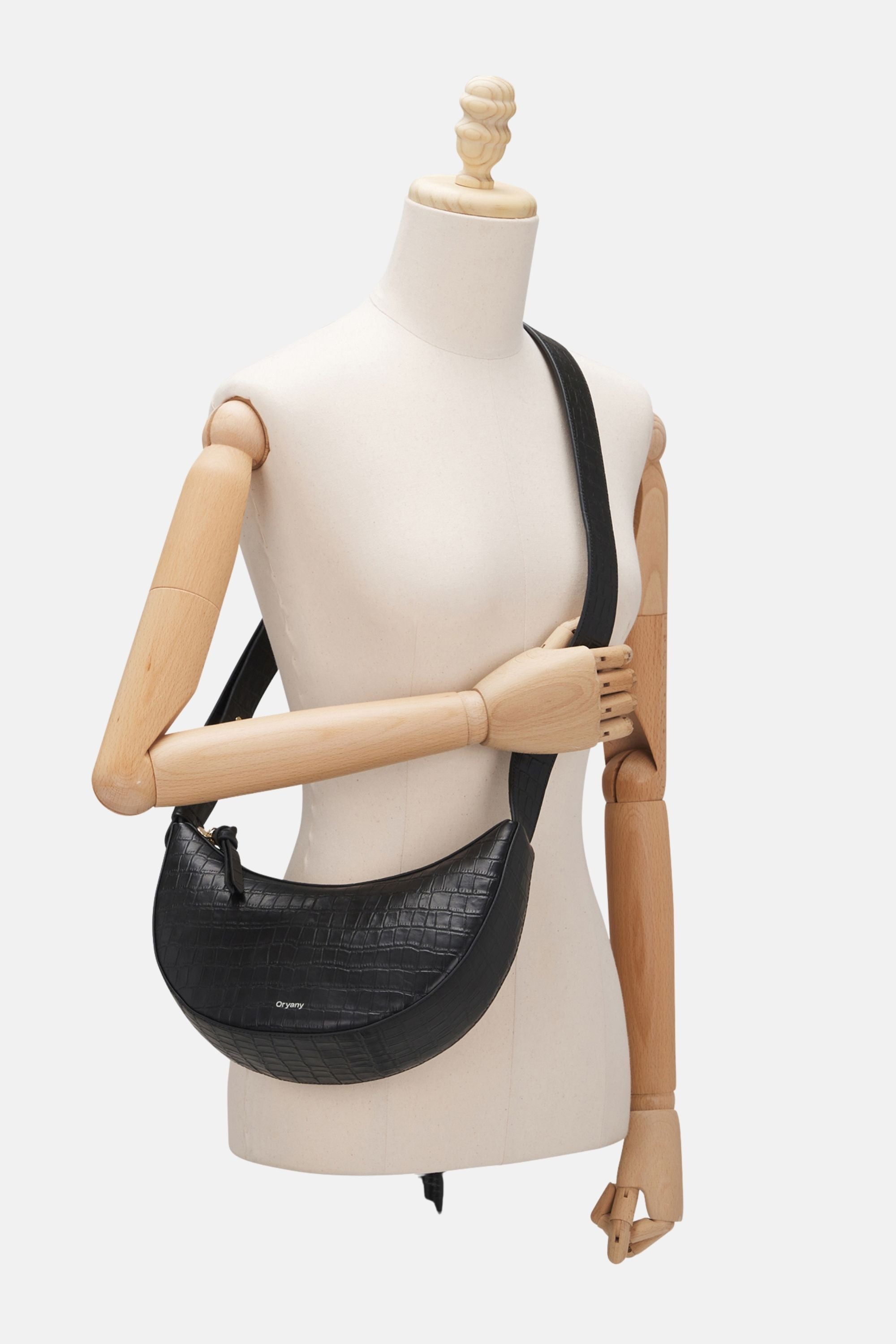 Oryany - Rookie Croco Crossbody Medium Handbags - Black / One size