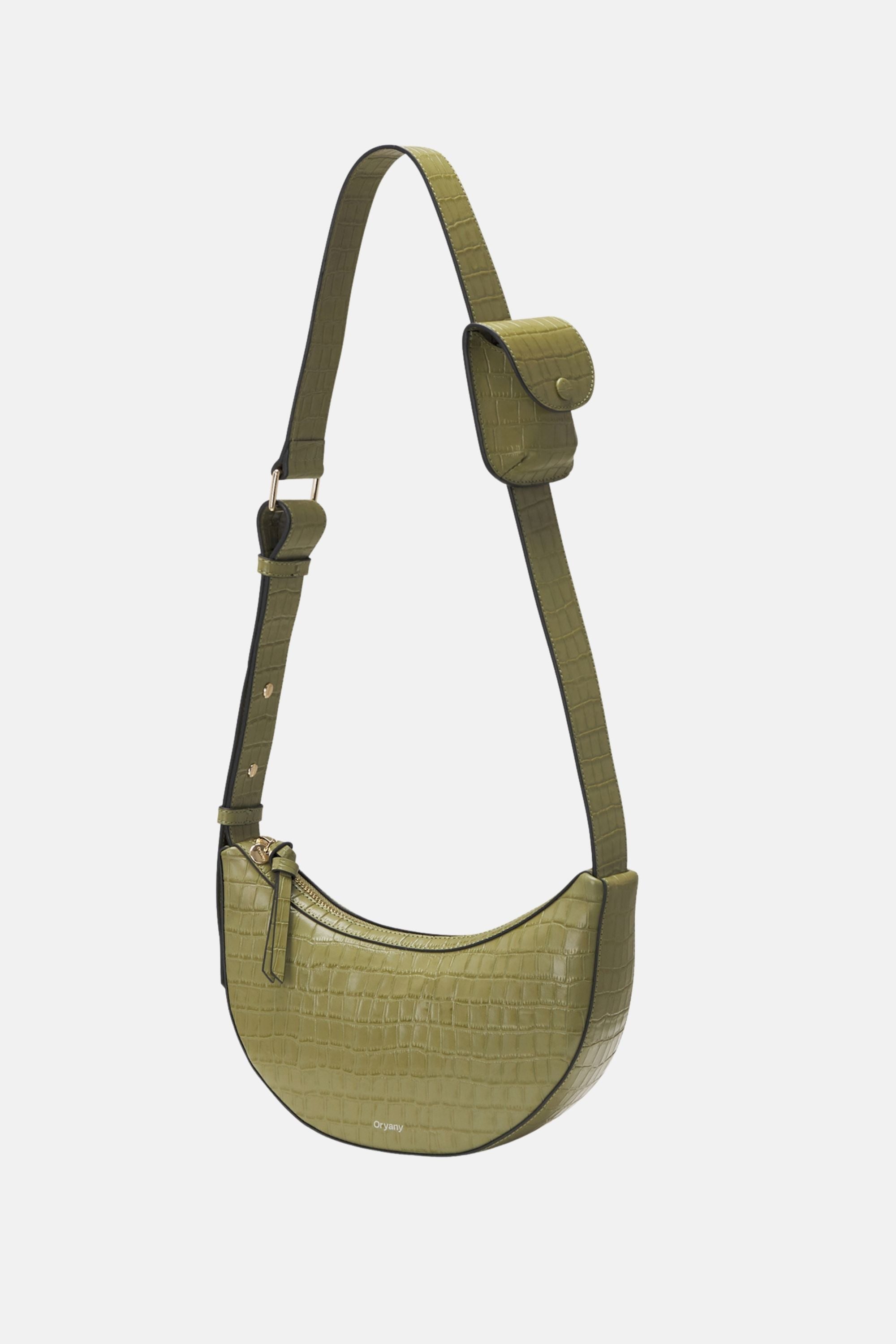 Oryany - Rookie Croco Crossbody Medium Handbags - Leaf Olive / One size