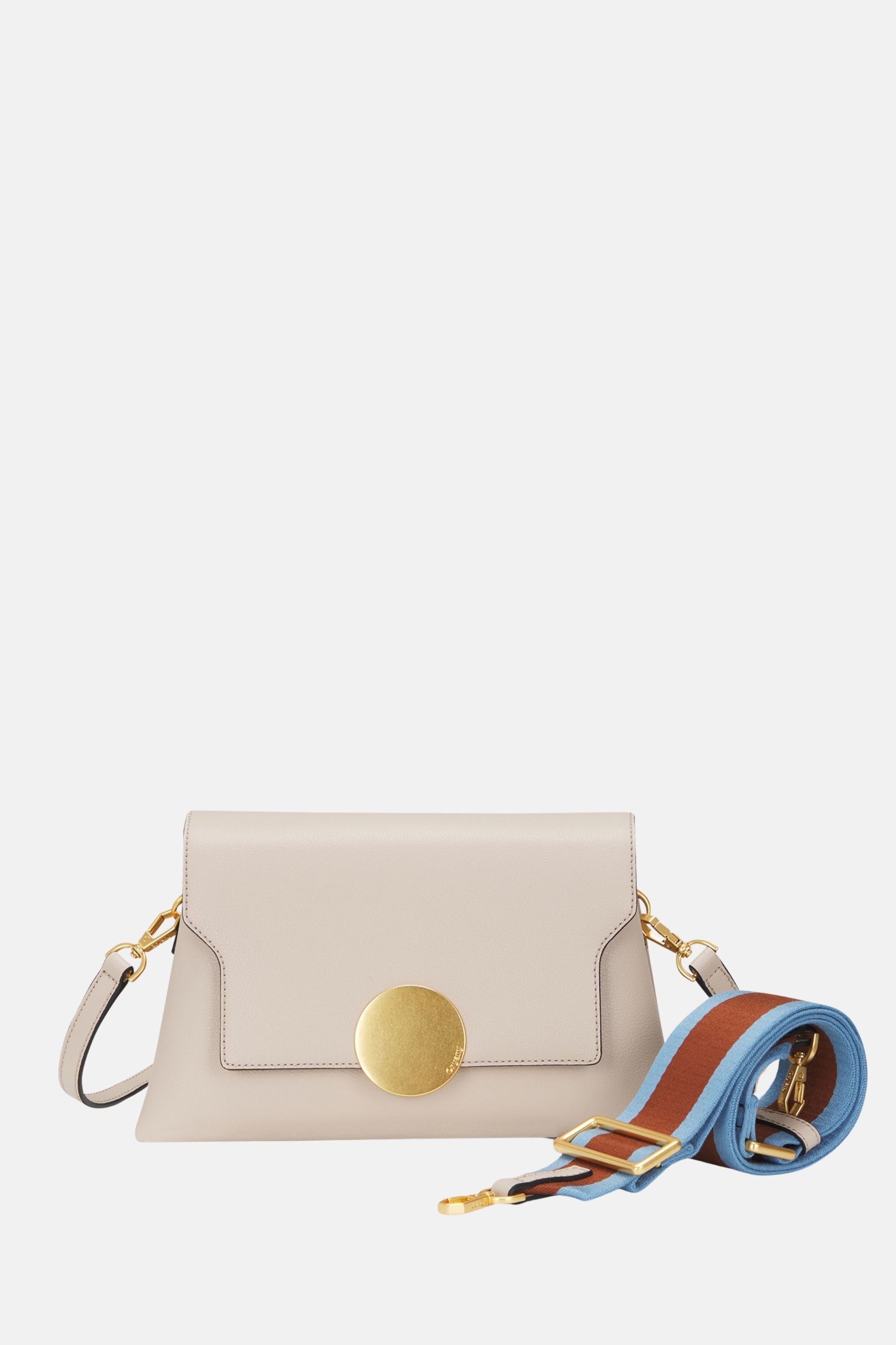 Oryany - Lottie Flap Crossbody Medium Handbags - Cream Leather