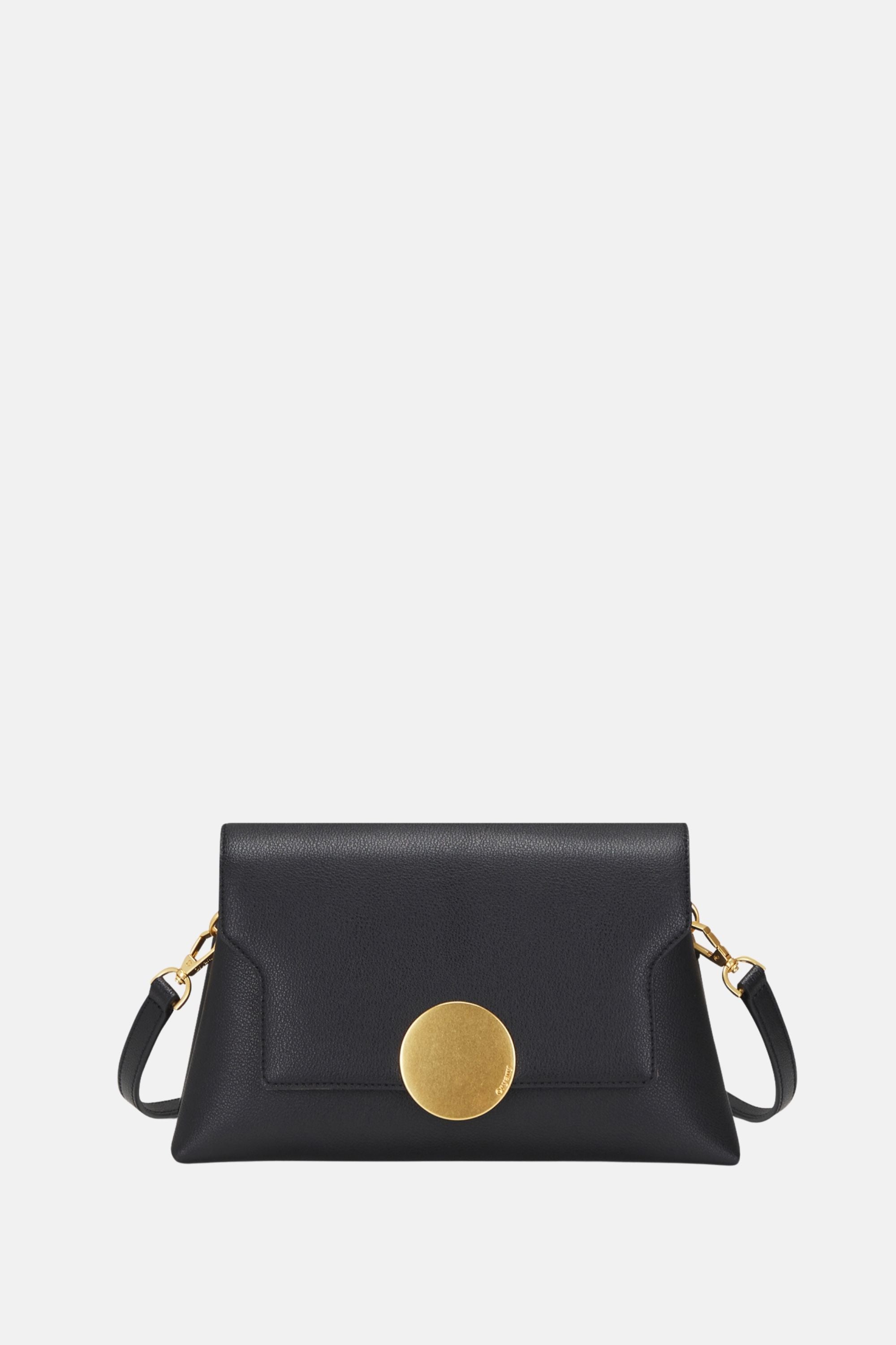Oryany - Lottie Flap Crossbody Medium Handbags - Black Leather