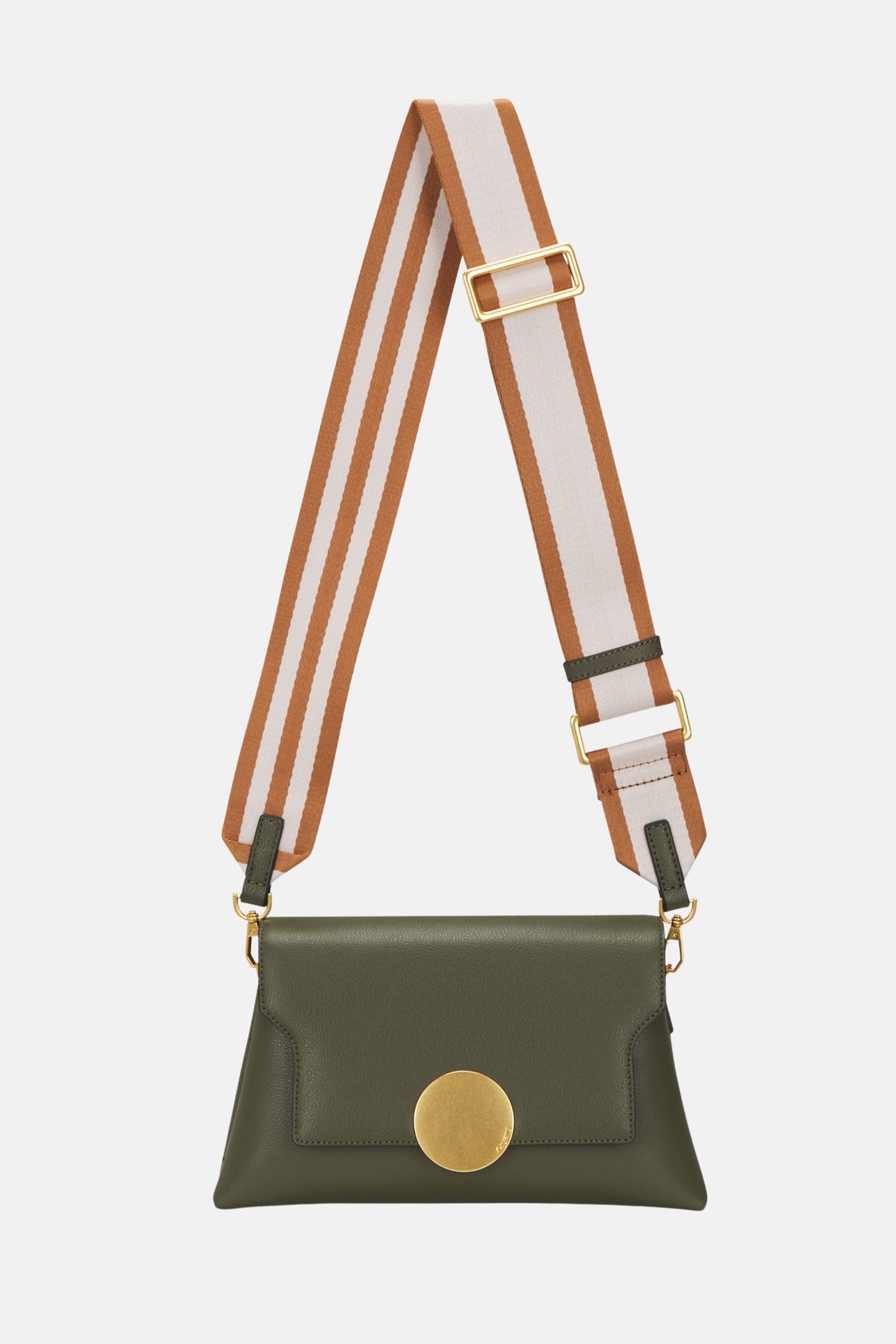 Oryany - Lottie Flap Crossbody Medium Handbags - Olive Leather