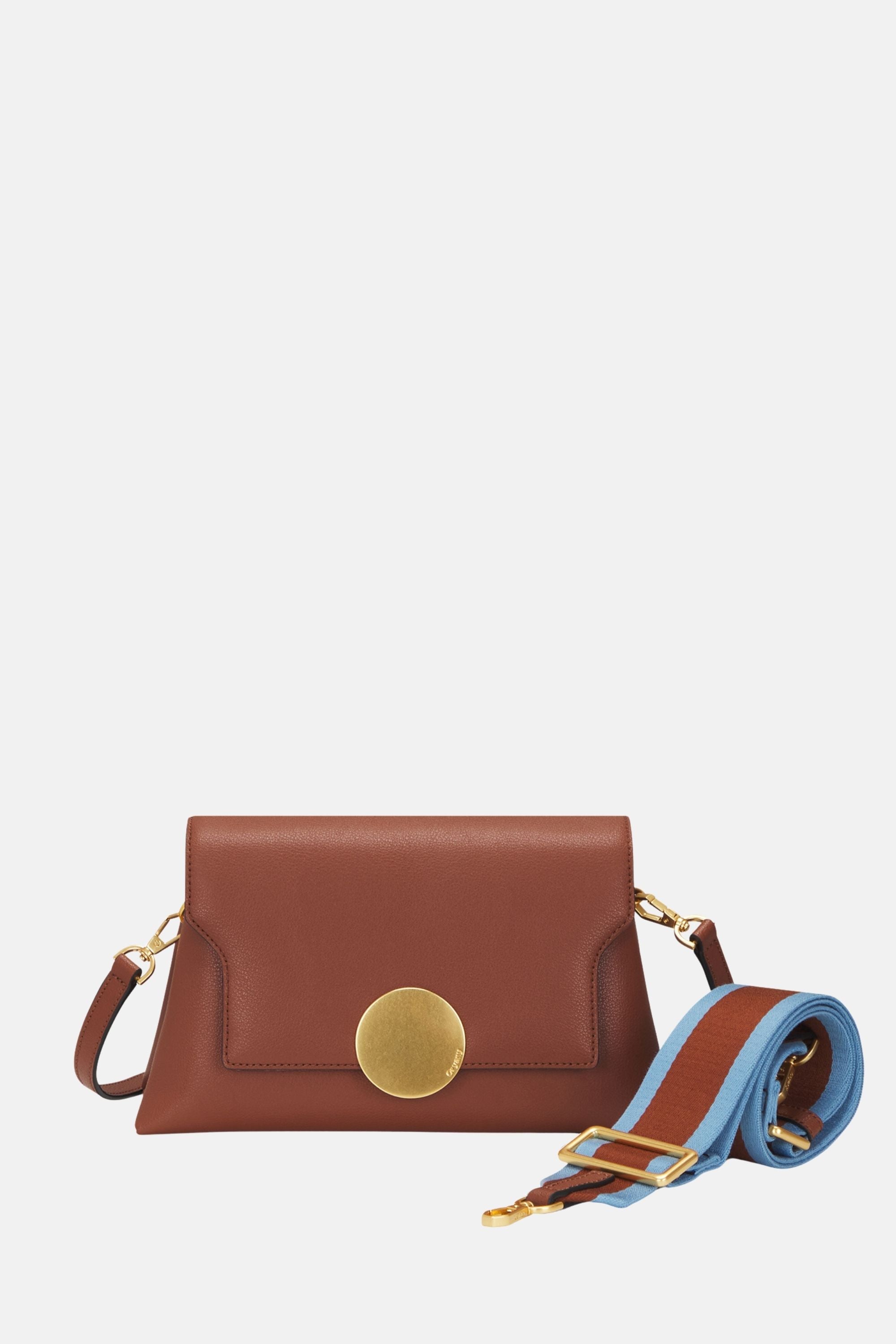 Oryany - Lottie Flap Crossbody Medium Handbags - Toffee Tan Leather