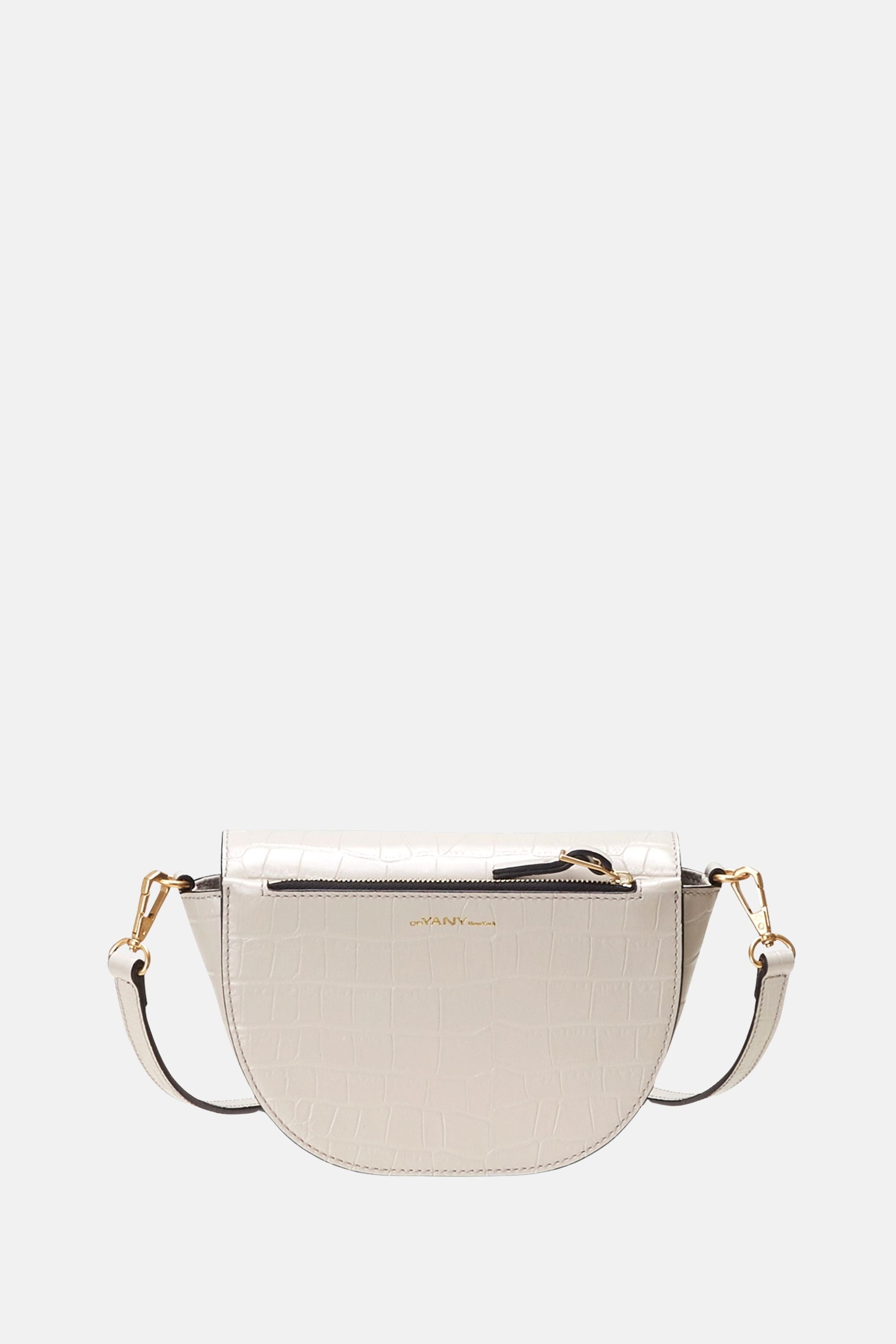 Oryany - Lottie Croco Saddle Crossbody - Small - Cream Leather