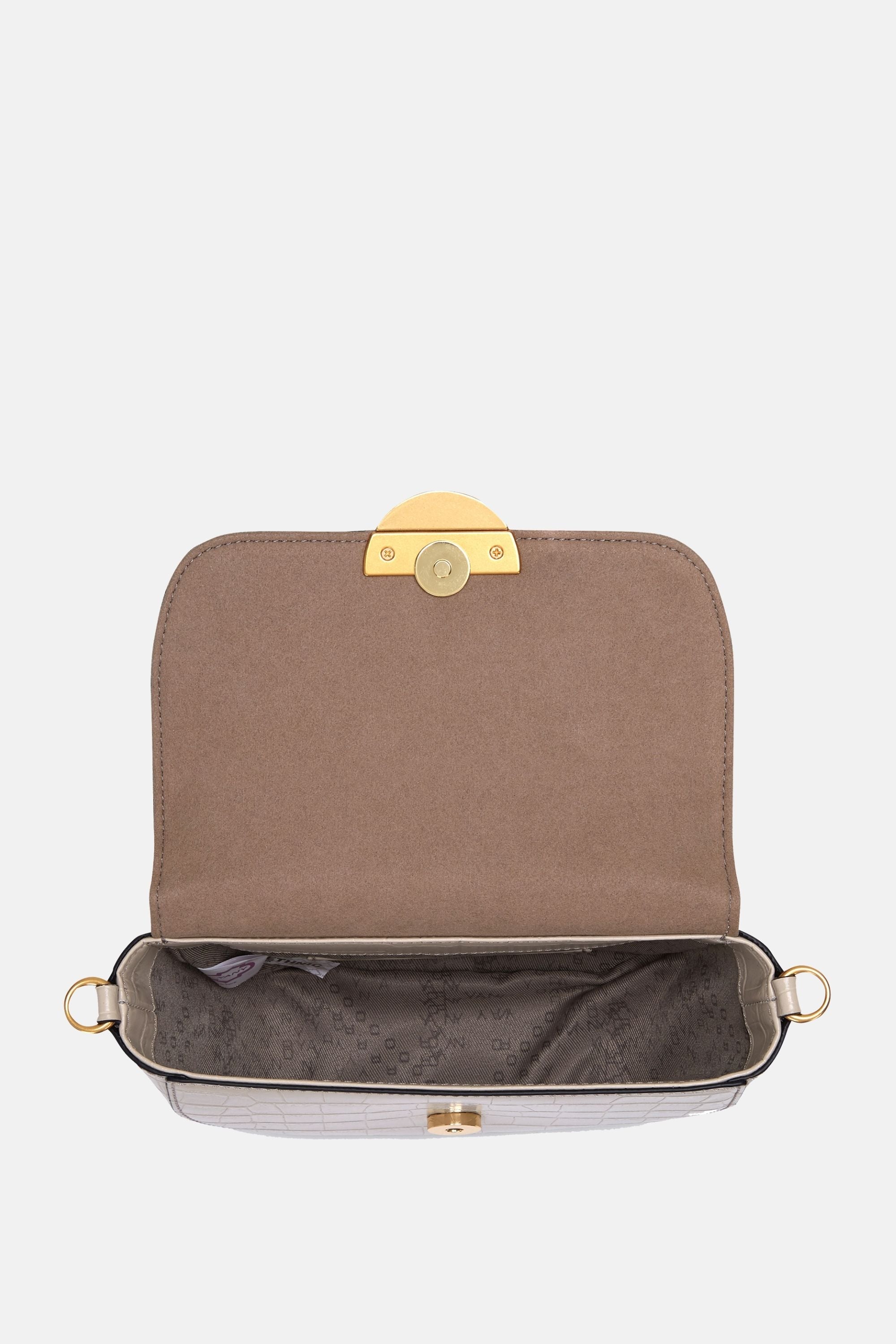 Oryany - Lottie Croco Saddle Crossbody - Small - Cream Leather