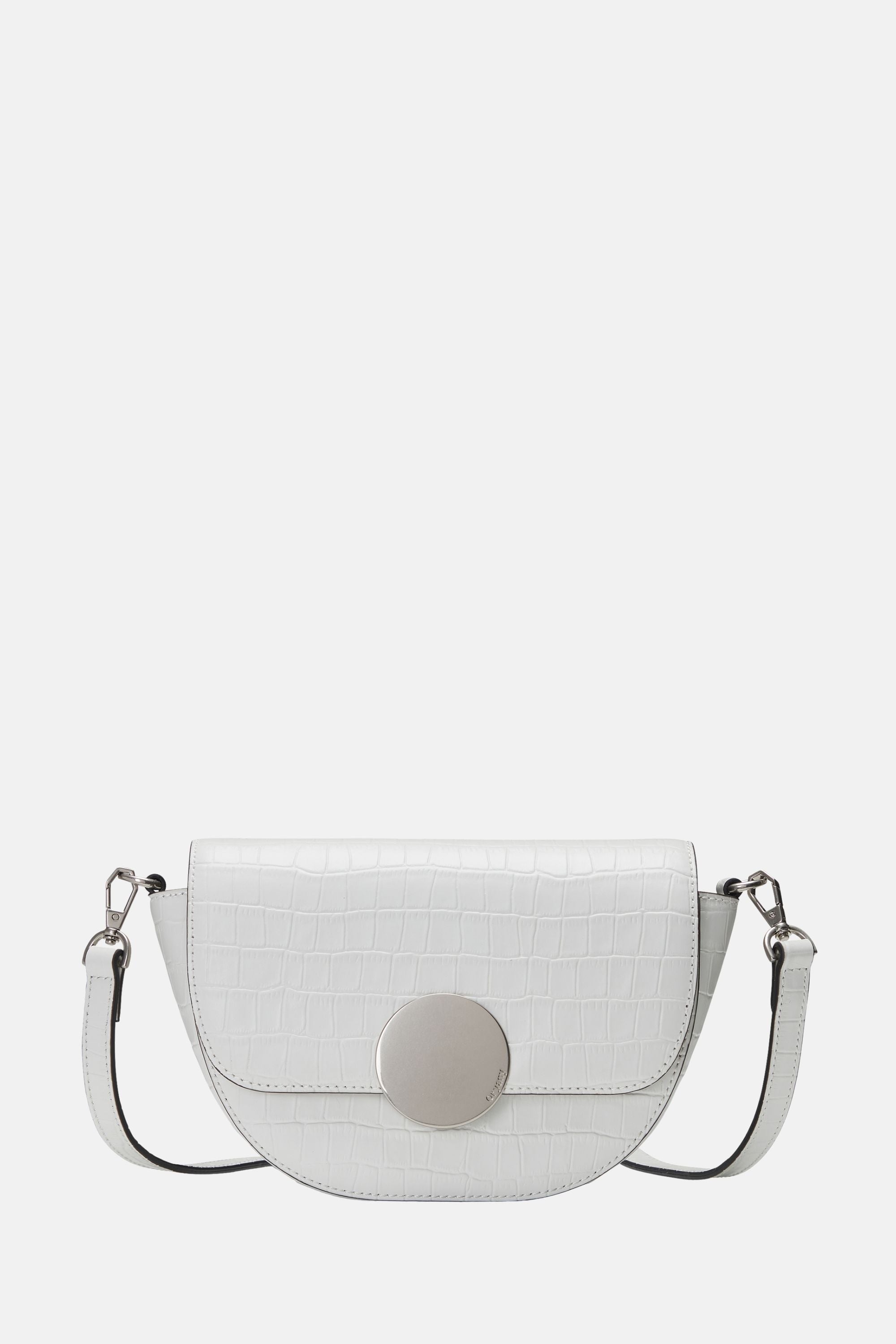 Oryany - Lottie Croco Saddle Crossbody - Small - Off White Leather