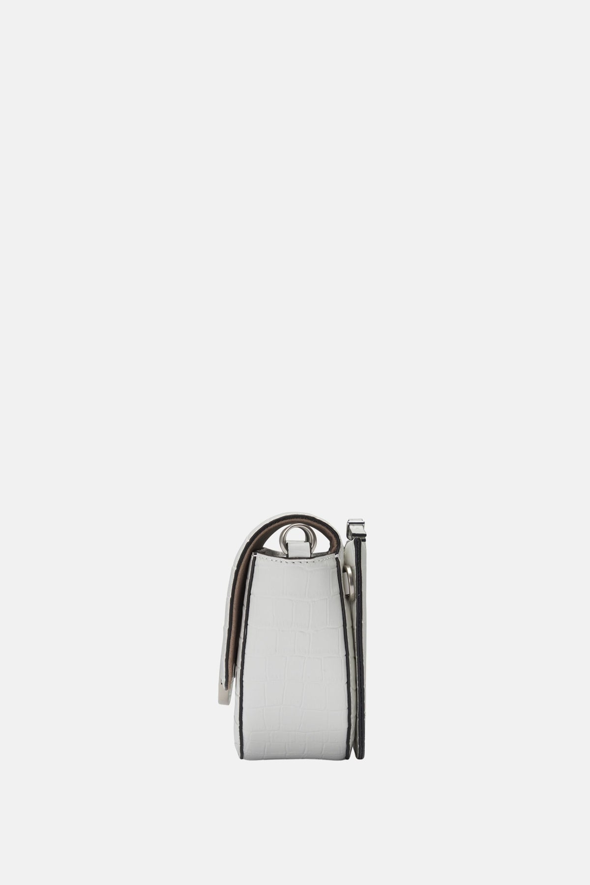 Oryany - Lottie Croco Saddle Crossbody - Small - Off White Leather