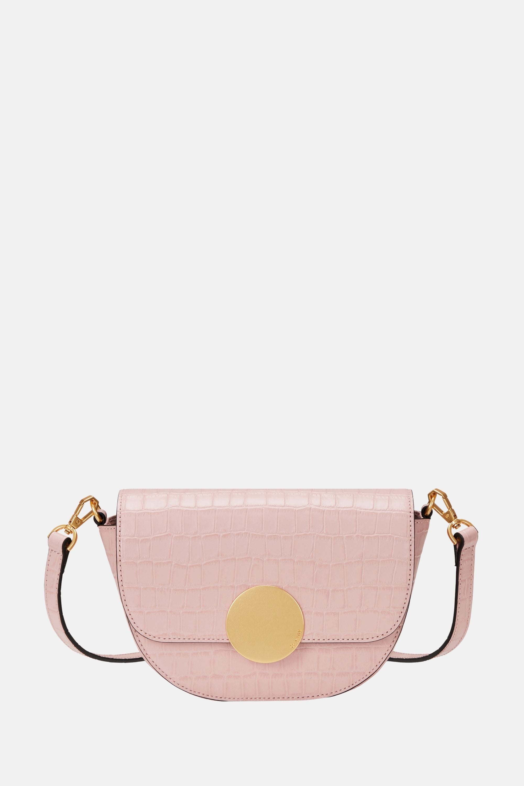 Oryany - Lottie Croco Saddle Crossbody - Small - Vintage Pink Leather