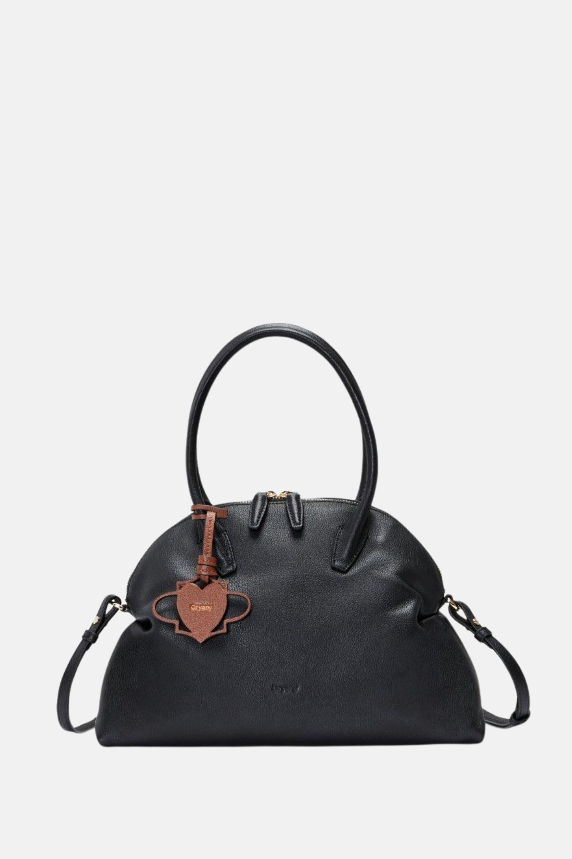 Oryany - Adele Top Handle Handbags - Black Leather