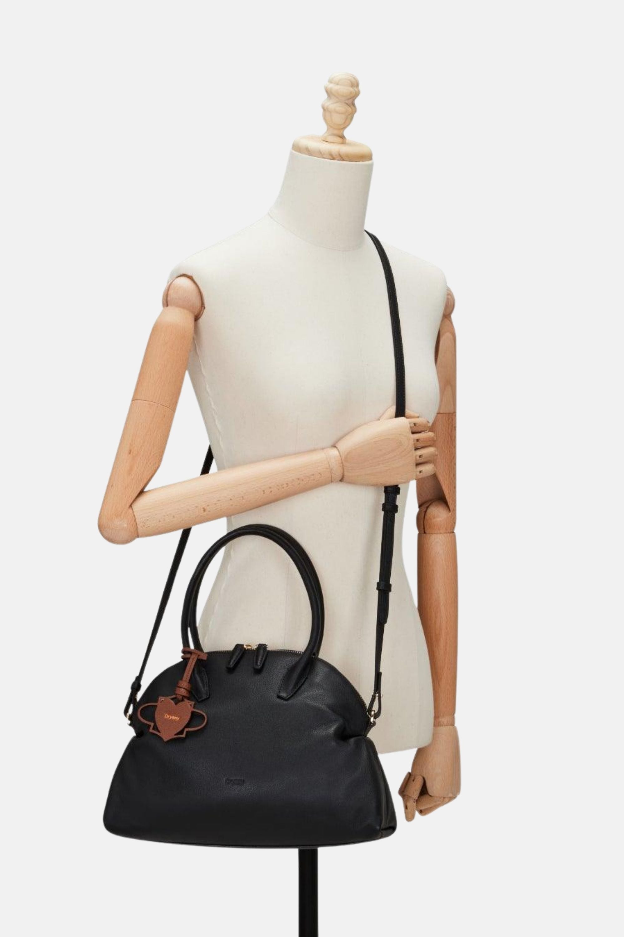 Oryany - Adele Top Handle Handbags - Black Leather