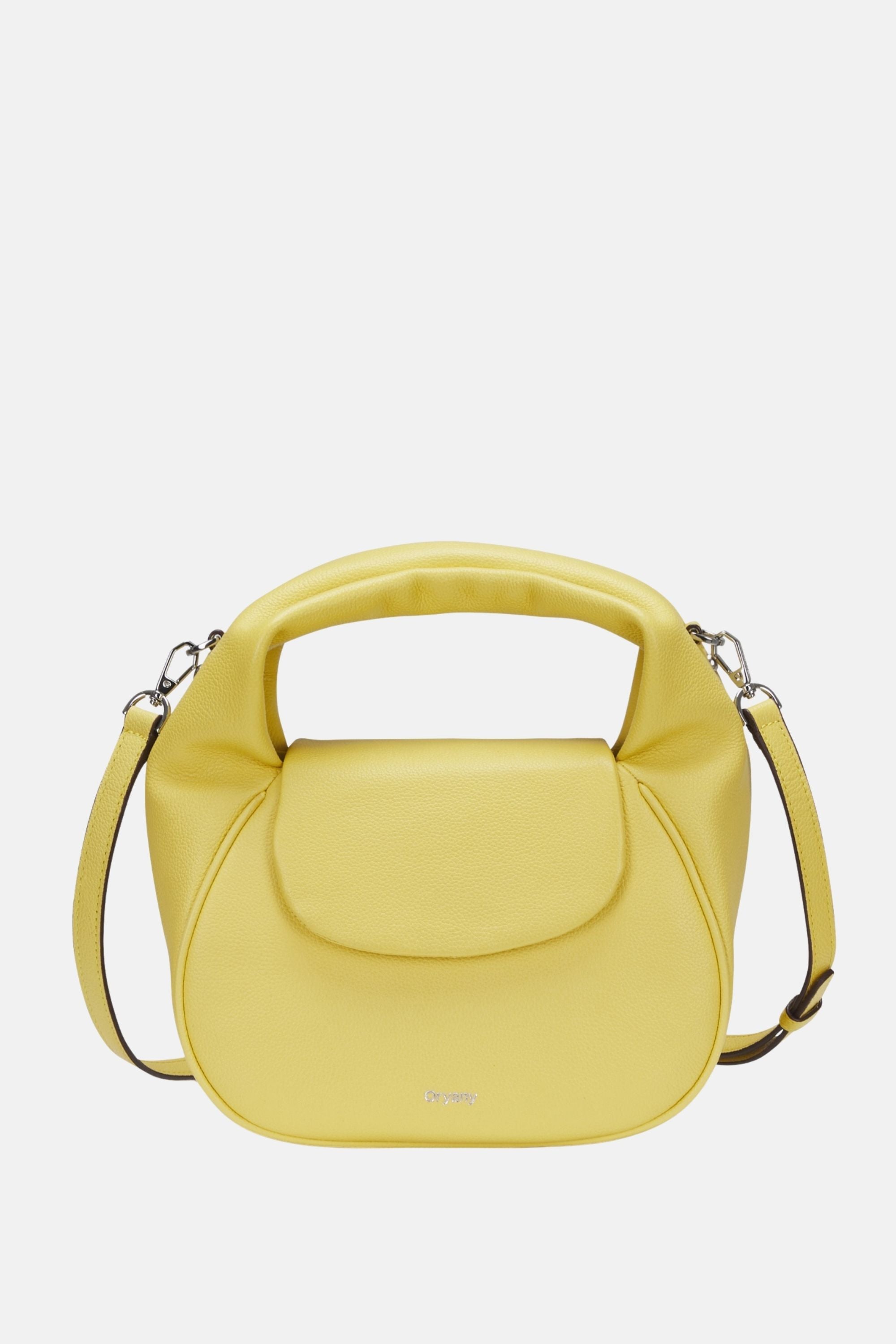 Oryany - Anaan Medium Satchel Tote – Top Handle Crossbody Bag - Golden Yellow Leather