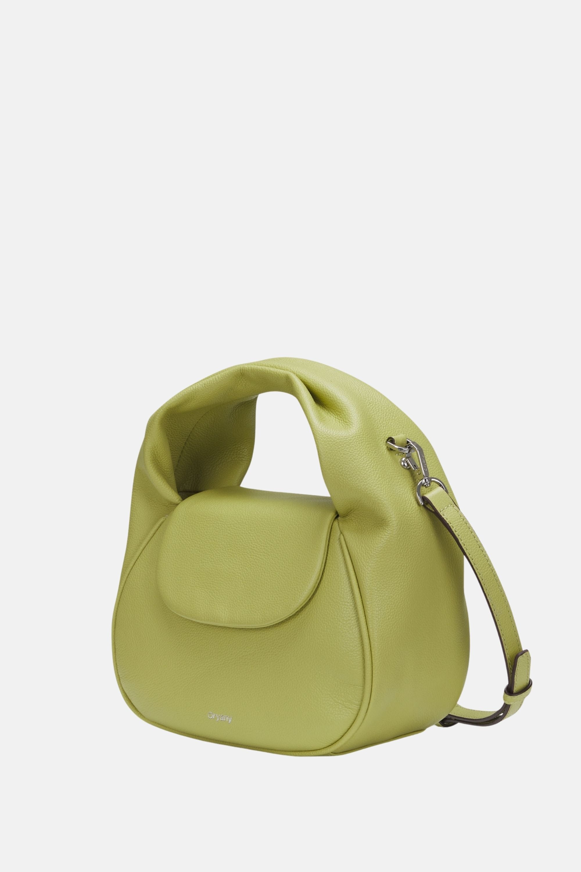 Oryany - Anaan Medium Satchel Tote – Top Handle Crossbody Bag - Sweet Green Leather
