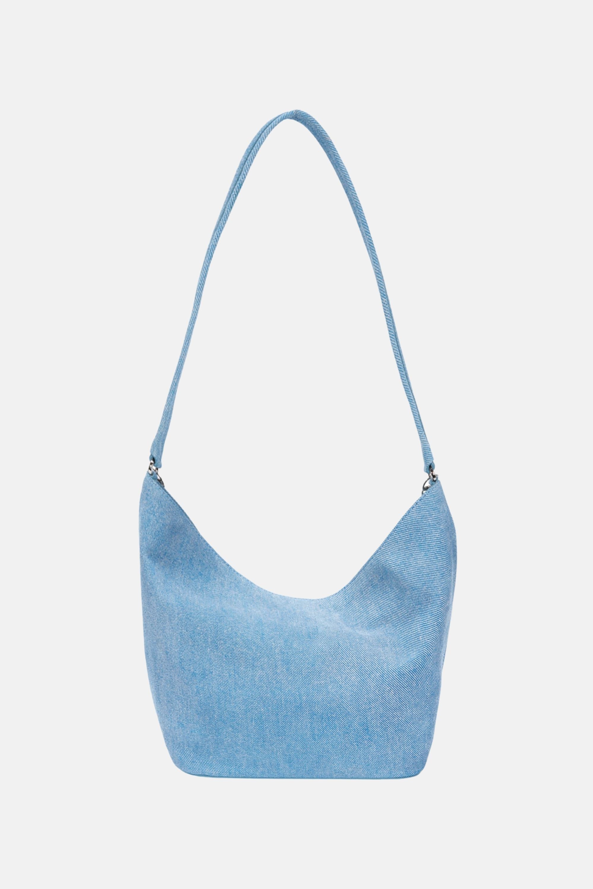 Oryany - Ball Chain Bucket Bag - Denim Blue Leather