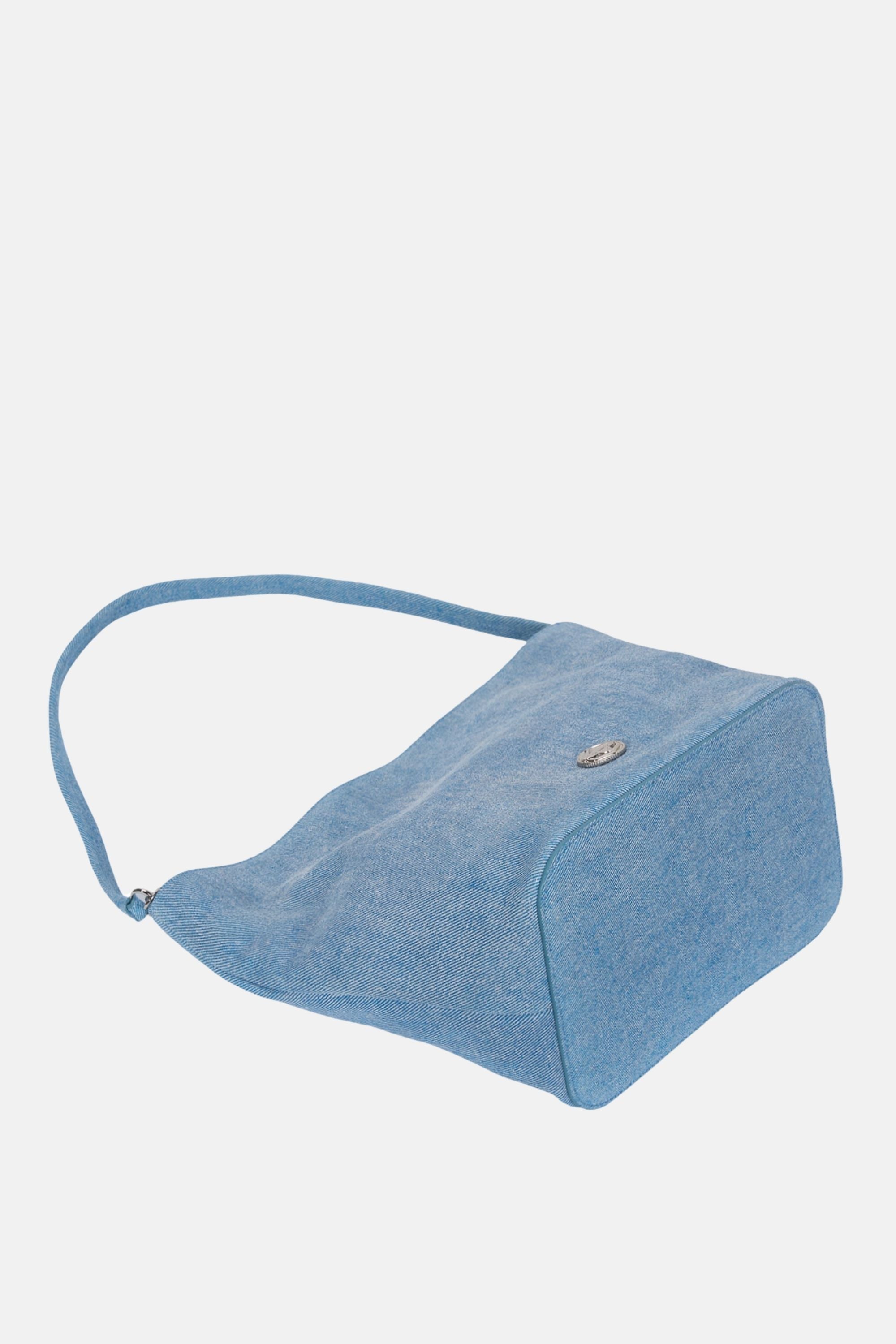 Oryany - Ball Chain Bucket Bag - Denim Blue Leather