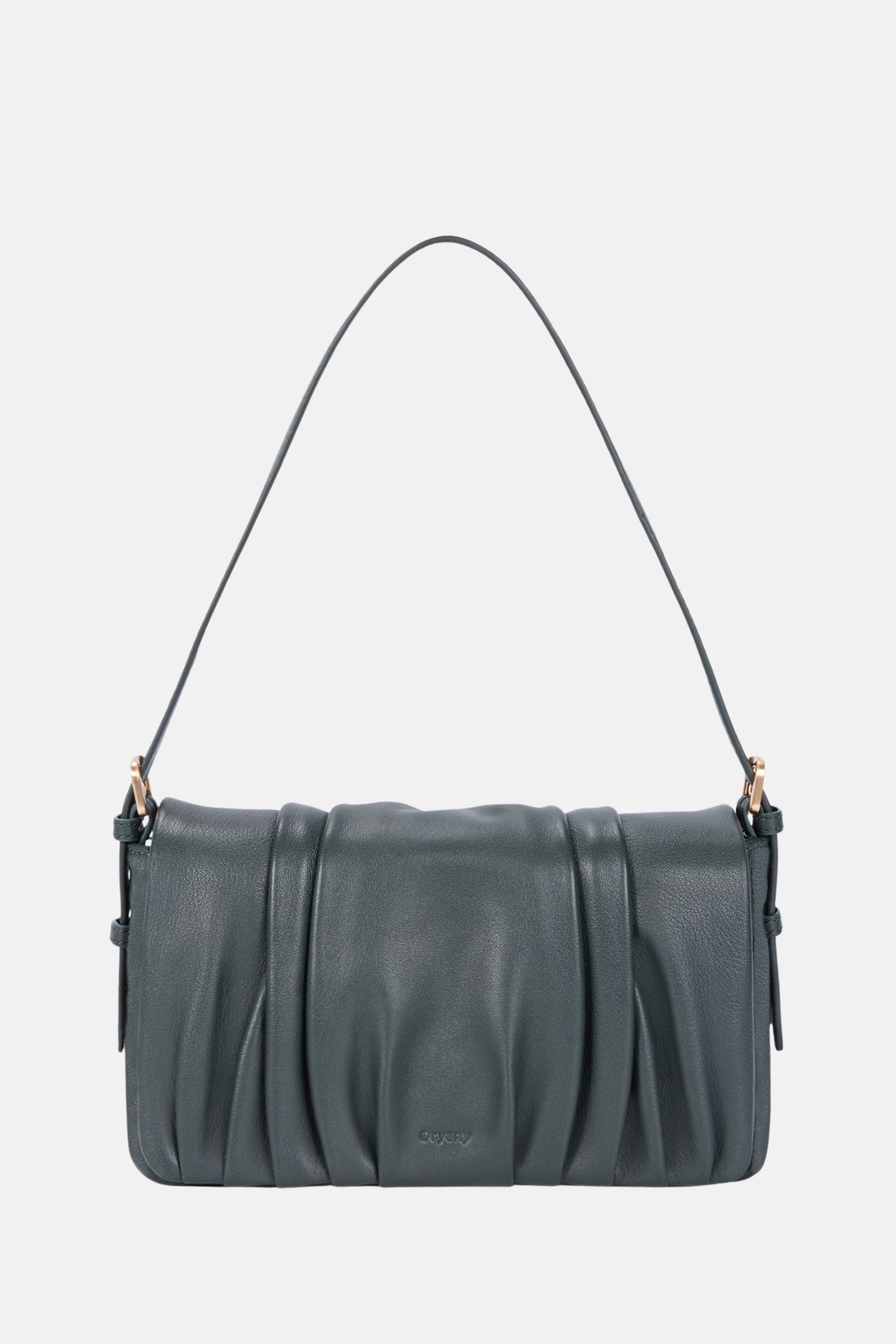 Bell Shoulder - Medium Crossbody - Deep Green / One size