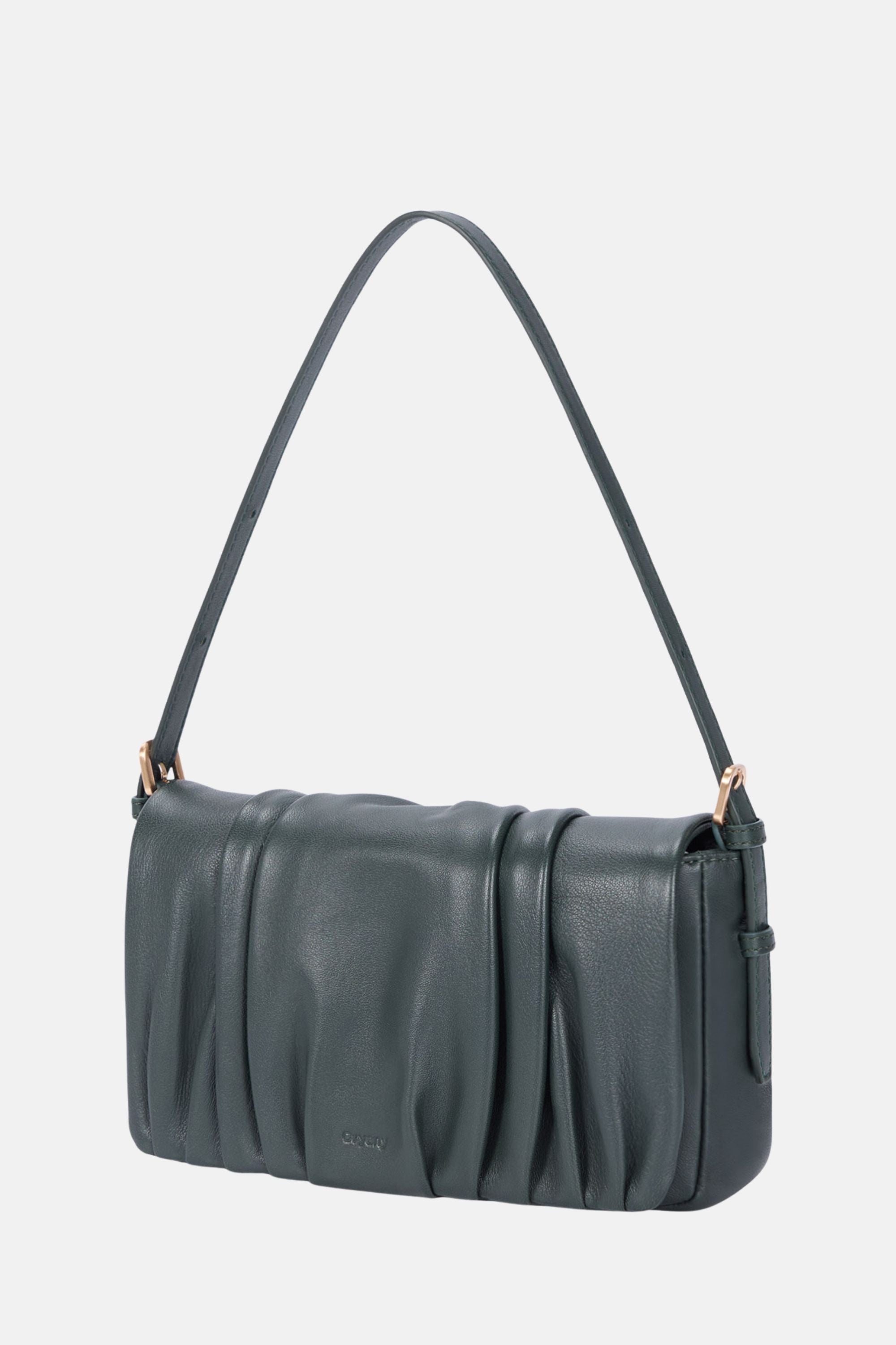 Bell Shoulder - Medium Crossbody - Deep Green / One size