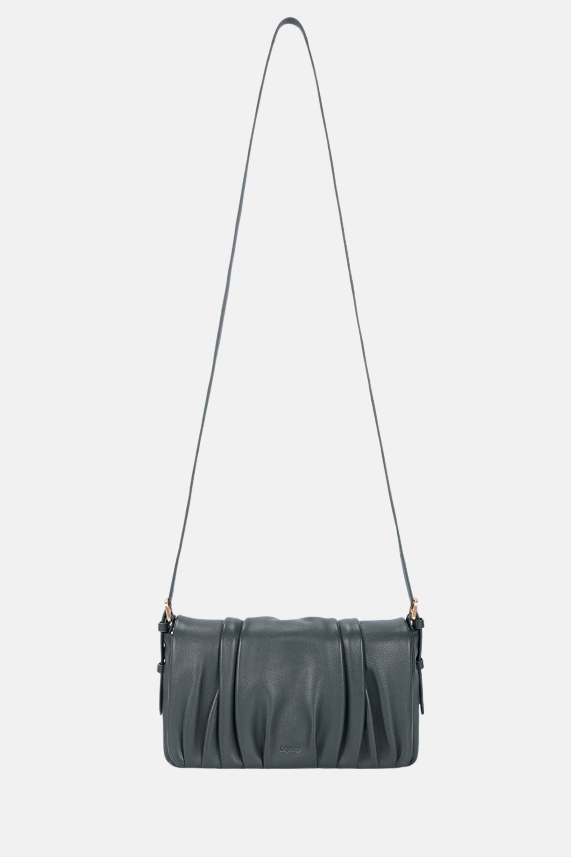 Bell Shoulder - Medium Crossbody - Deep Green / One size