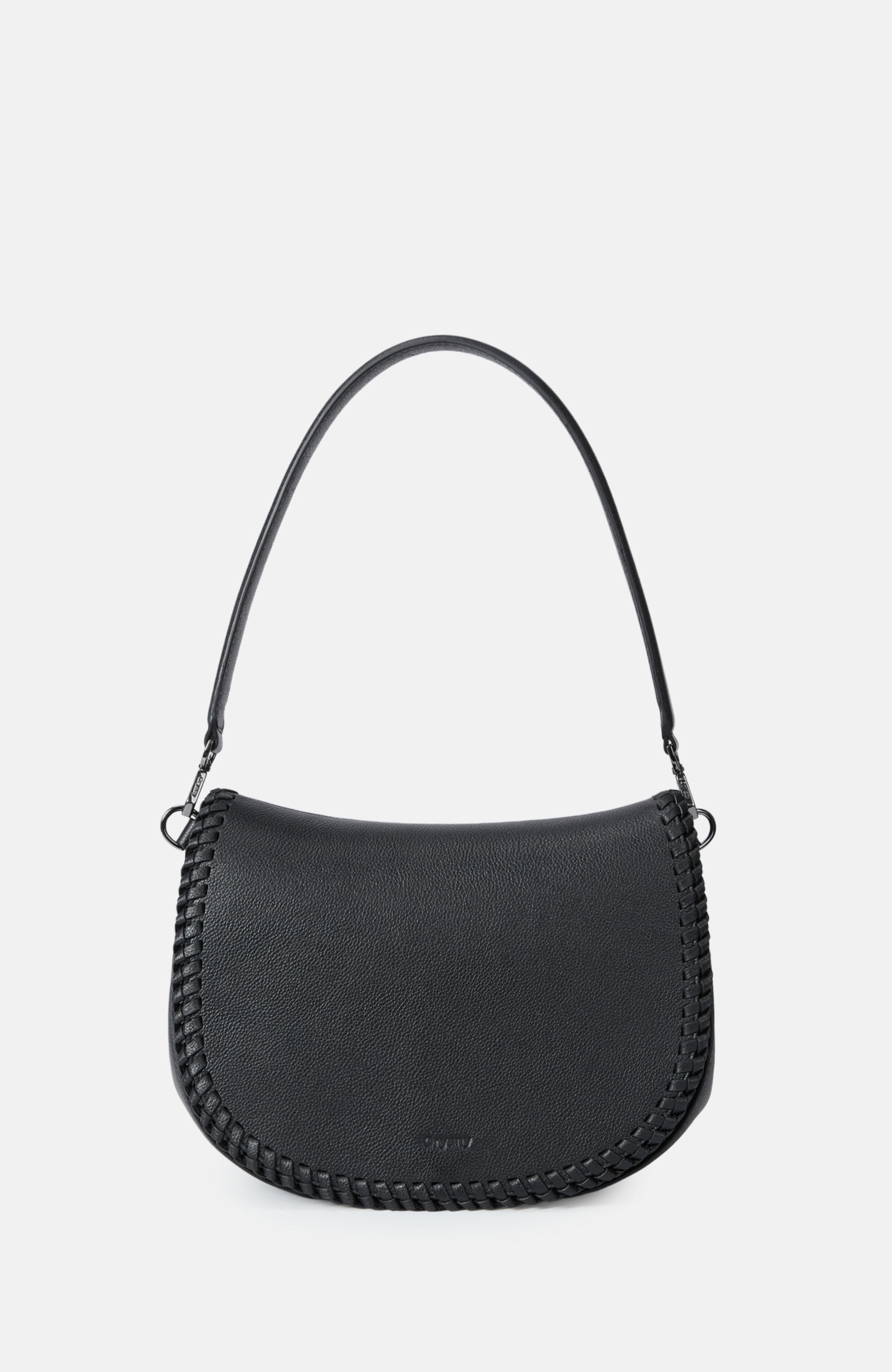 Oryany - Bentley Saddle Bag Medium - Black Leather