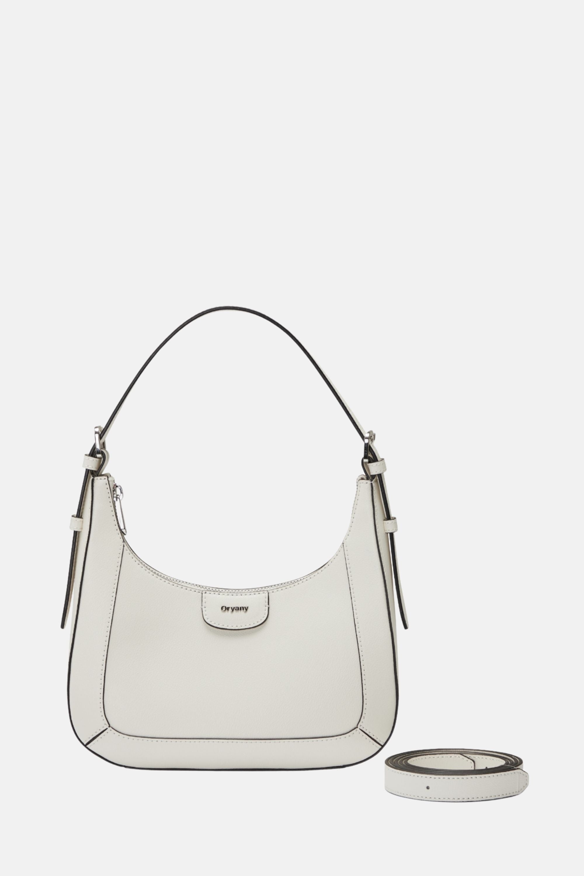 Oryany - Bahia Leather Zip Shoulder & Crossbody Bag – Cloud