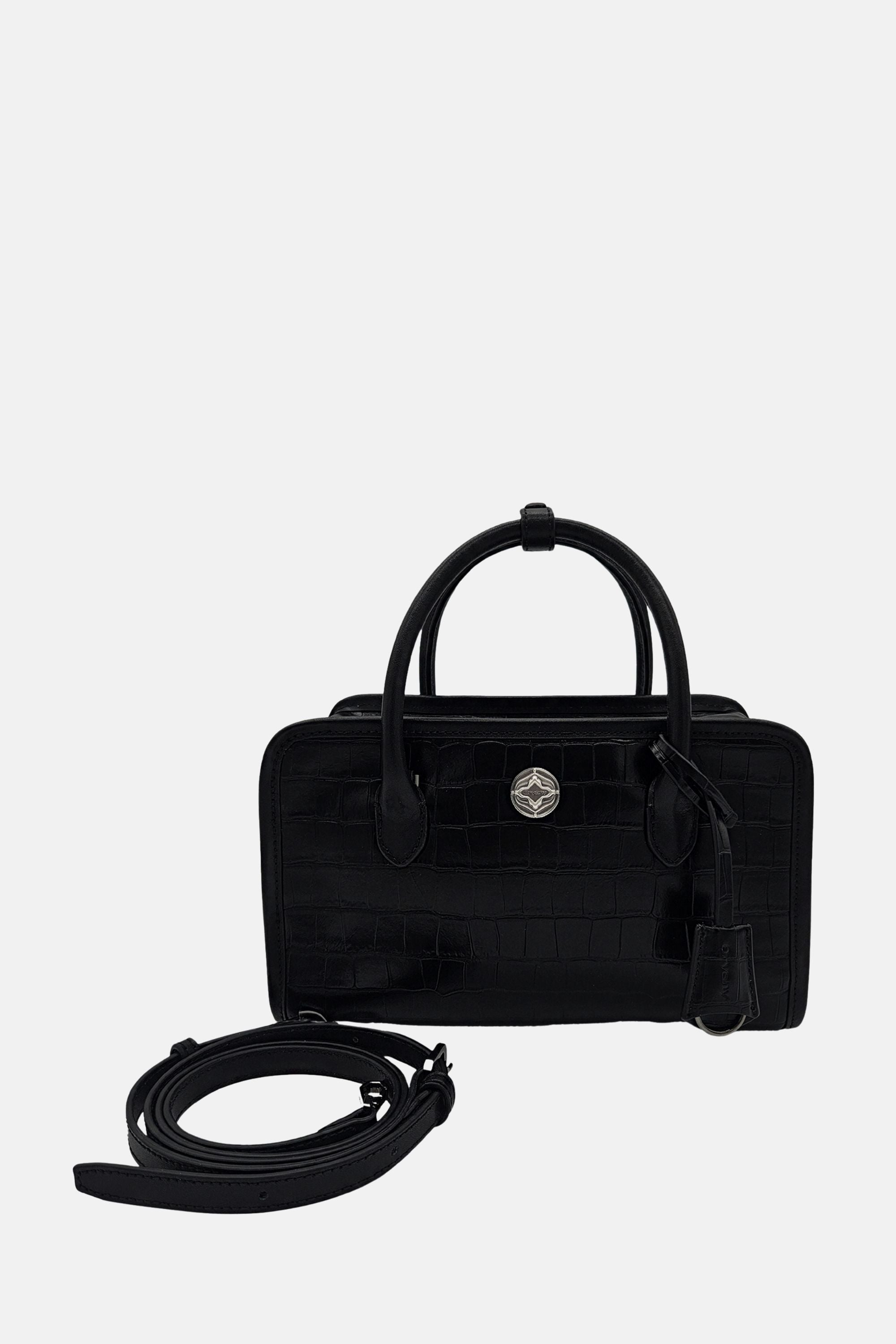 Oryany - Claude Croco Black Satchel Bag