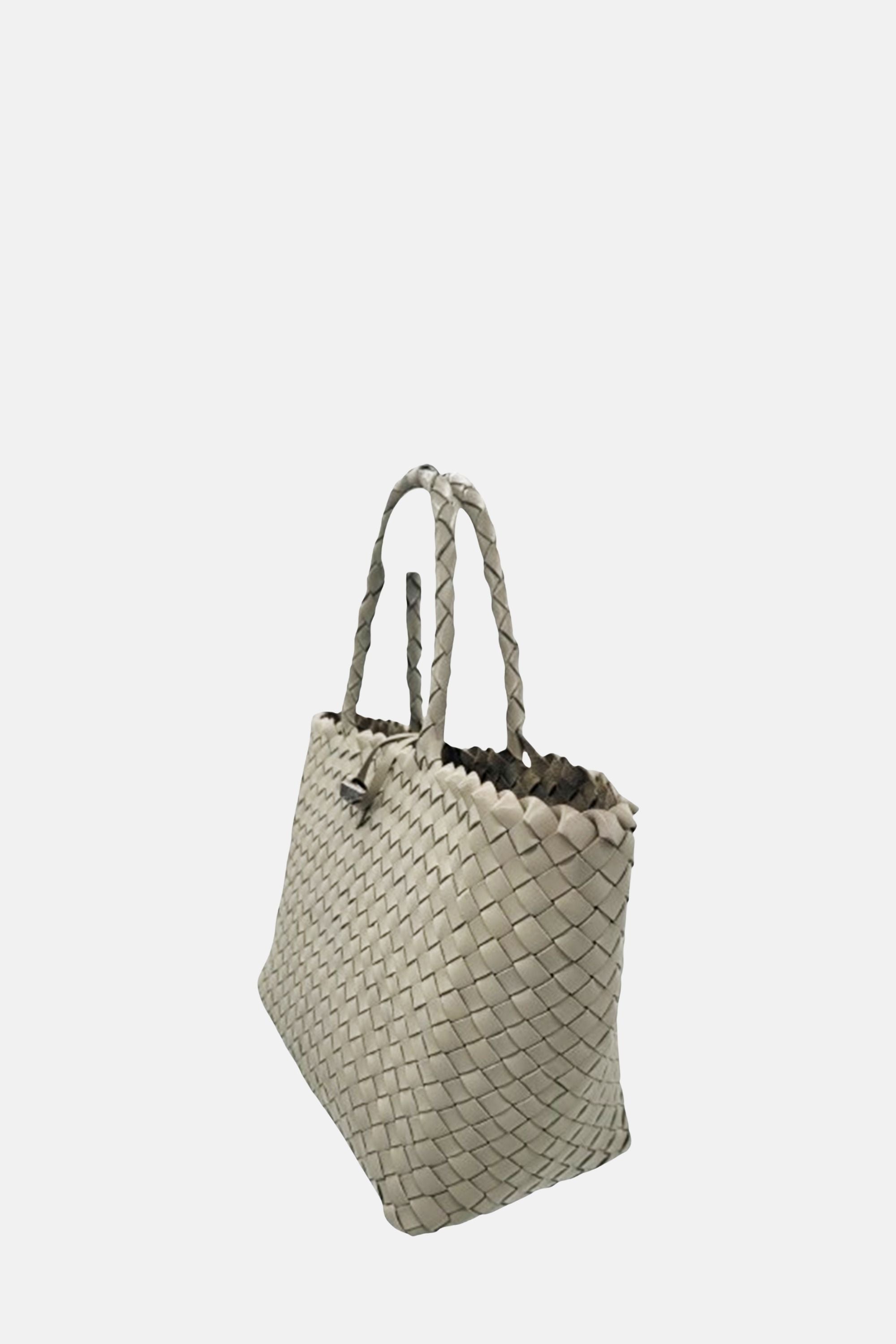 Oryany - Kayla Handwoven Leather Satchel Bag - Sand Beach