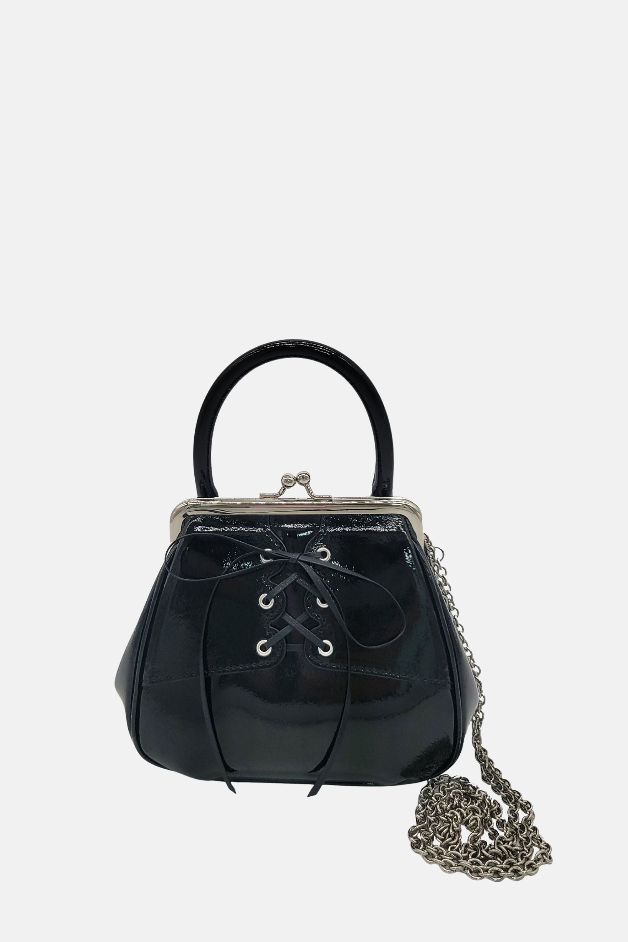 Oryany - Lace Up Mini Tote Bag Handbags - Black