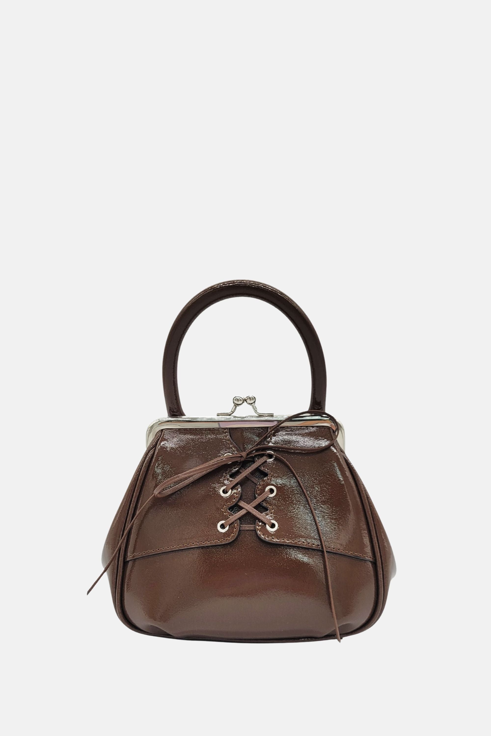 Oryany - Lace Up Mini Tote Bag Handbags - Camel Brown