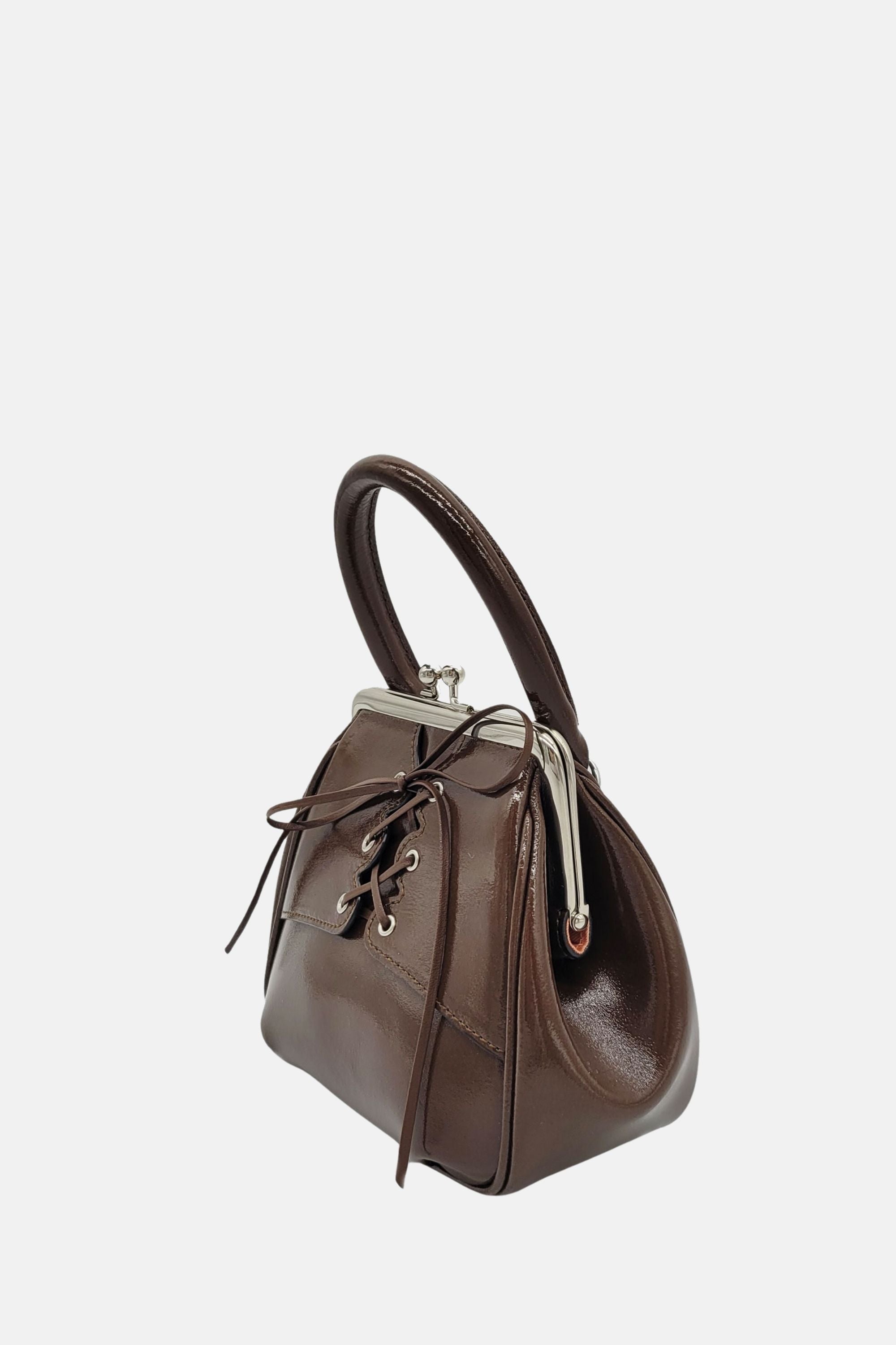 Oryany - Lace Up Mini Tote Bag Handbags - Camel Brown