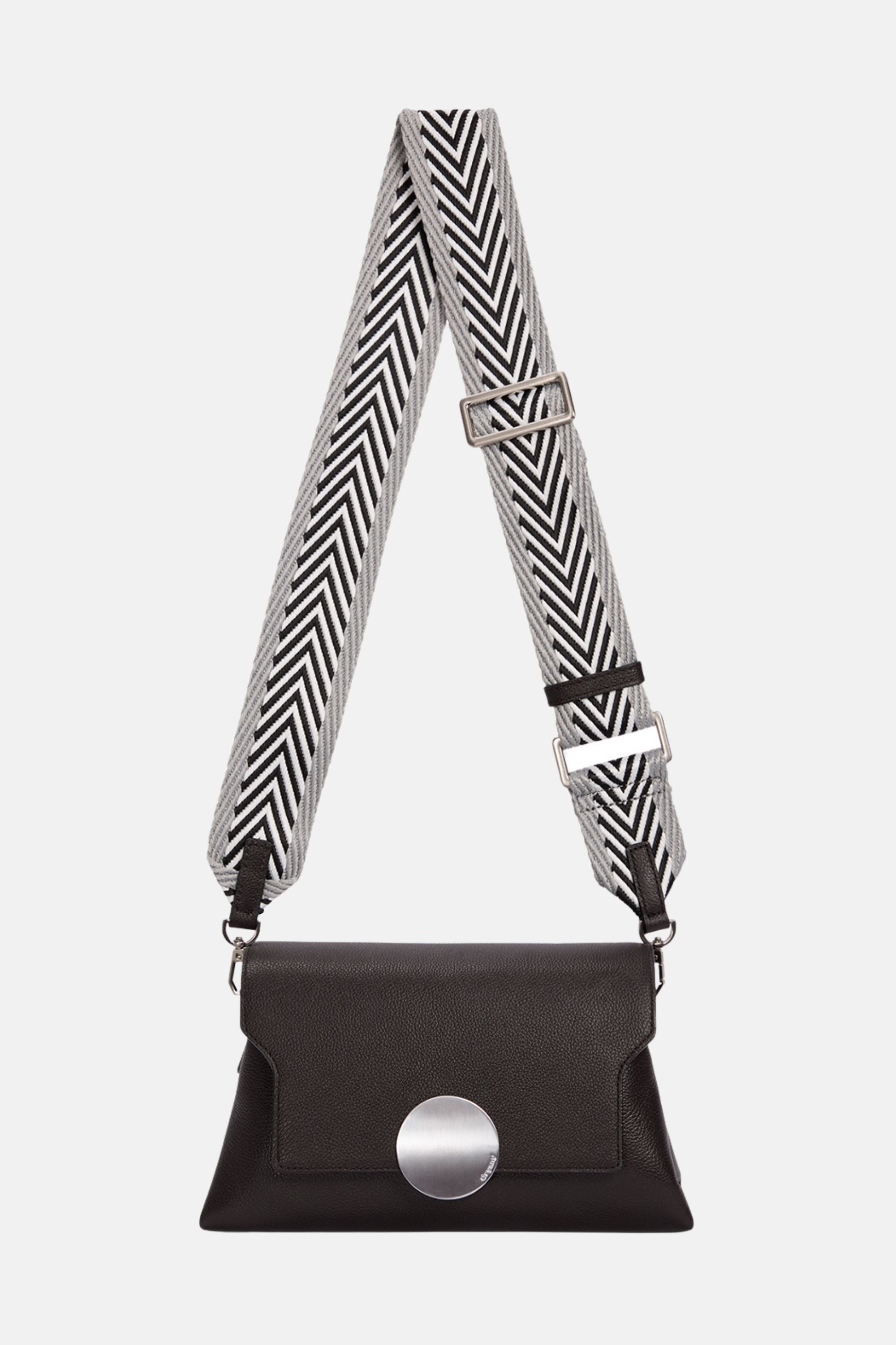 Oryany - Lottie Flap Crossbody Medium Handbags - Dark Chocolate Leather