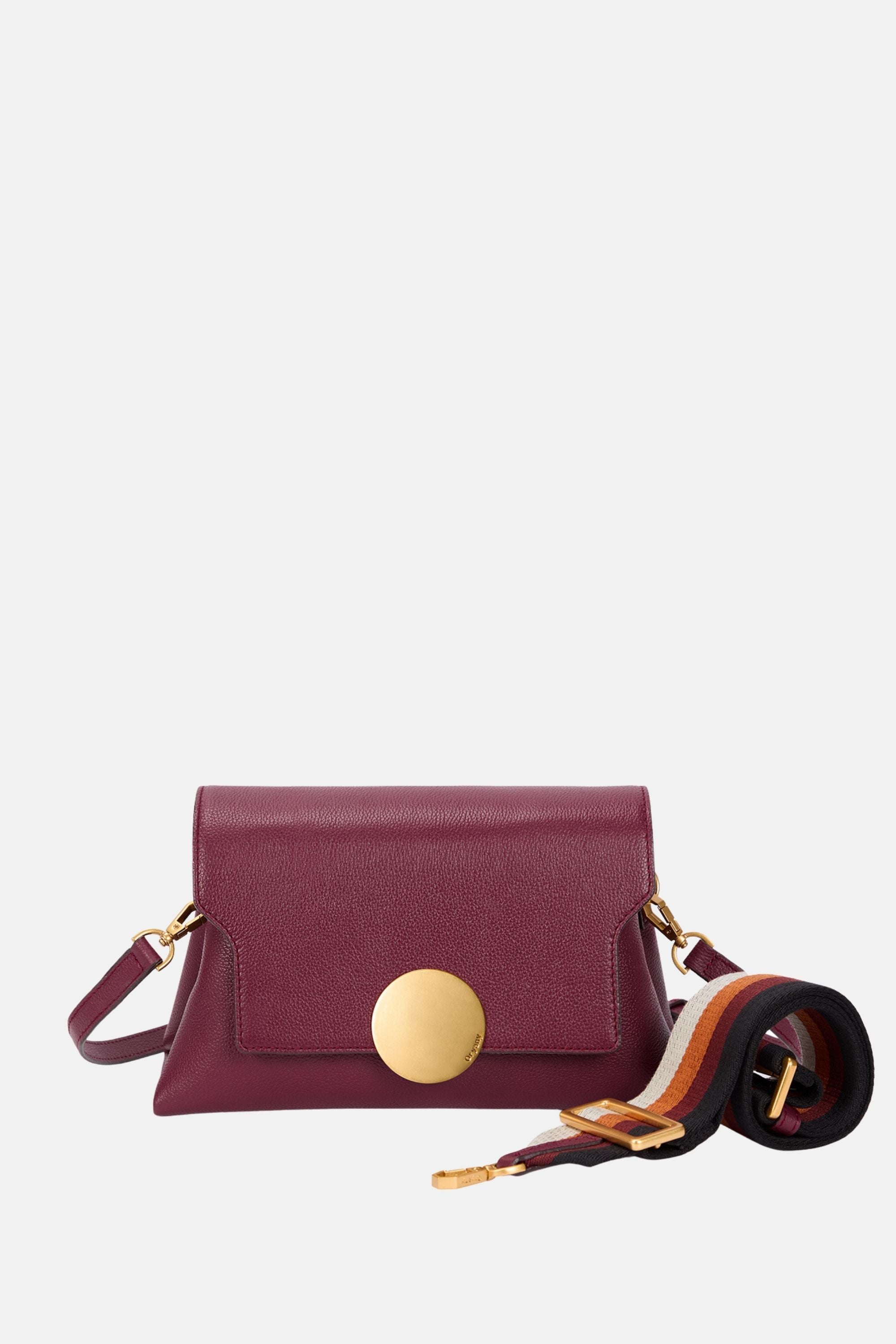 Oryany - Lottie Flap Crossbody Medium Handbags - Maroon Leather