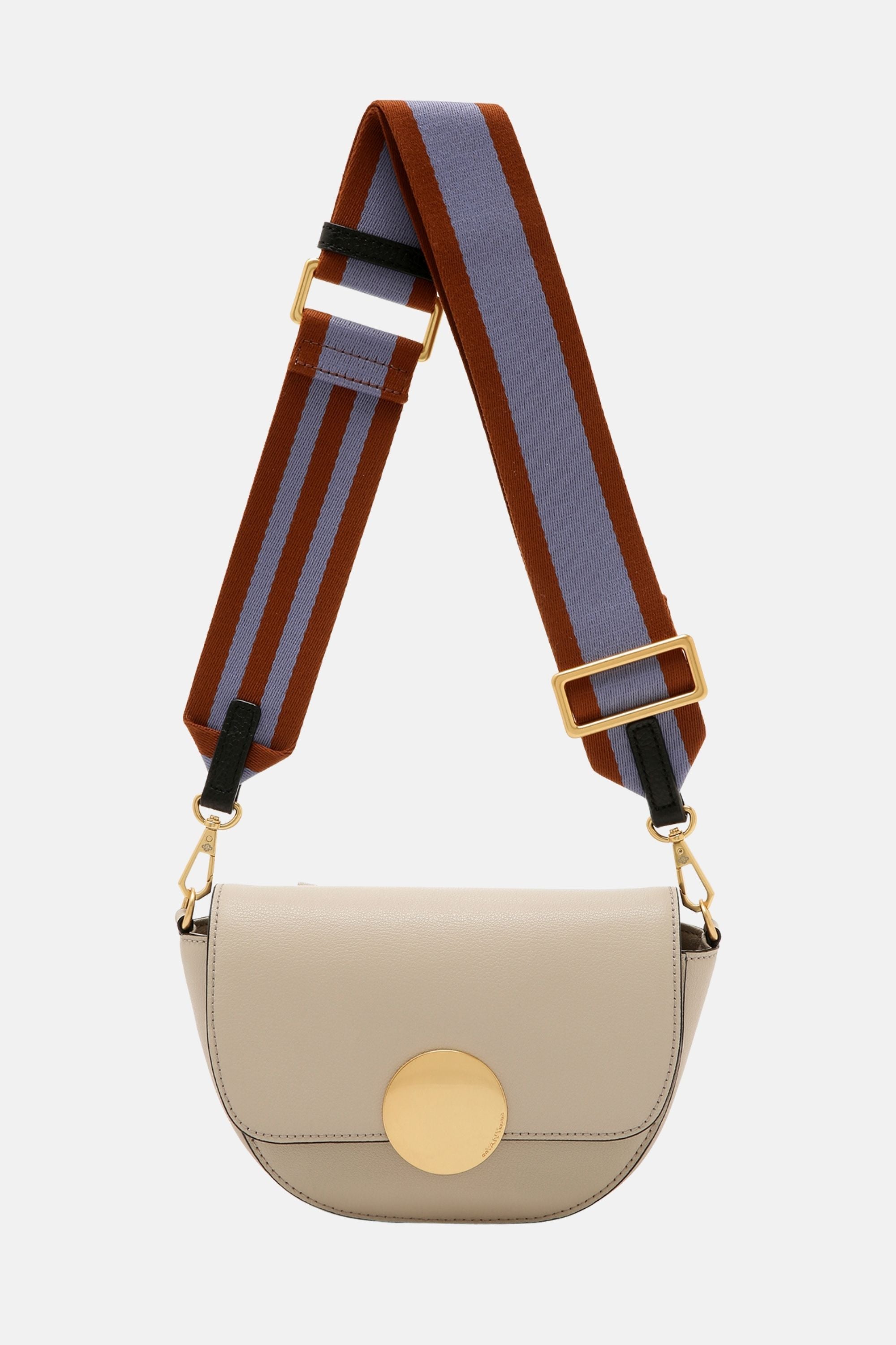 Oryany - Lottie Saddle Crossbody Small Handbags - Cream Leather
