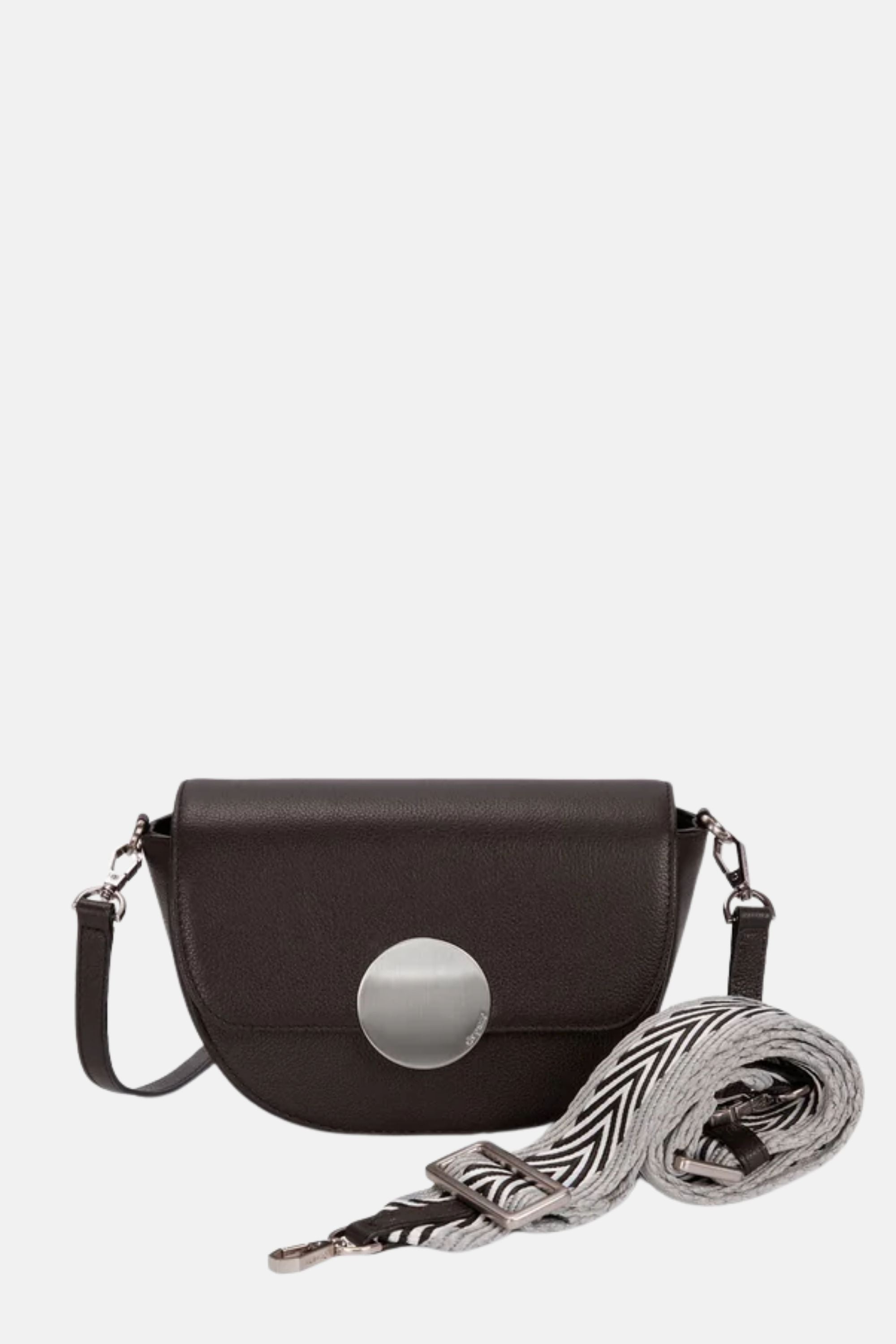 Oryany - Lottie Saddle Crossbody Small Handbags - Dark Chocolate Leather