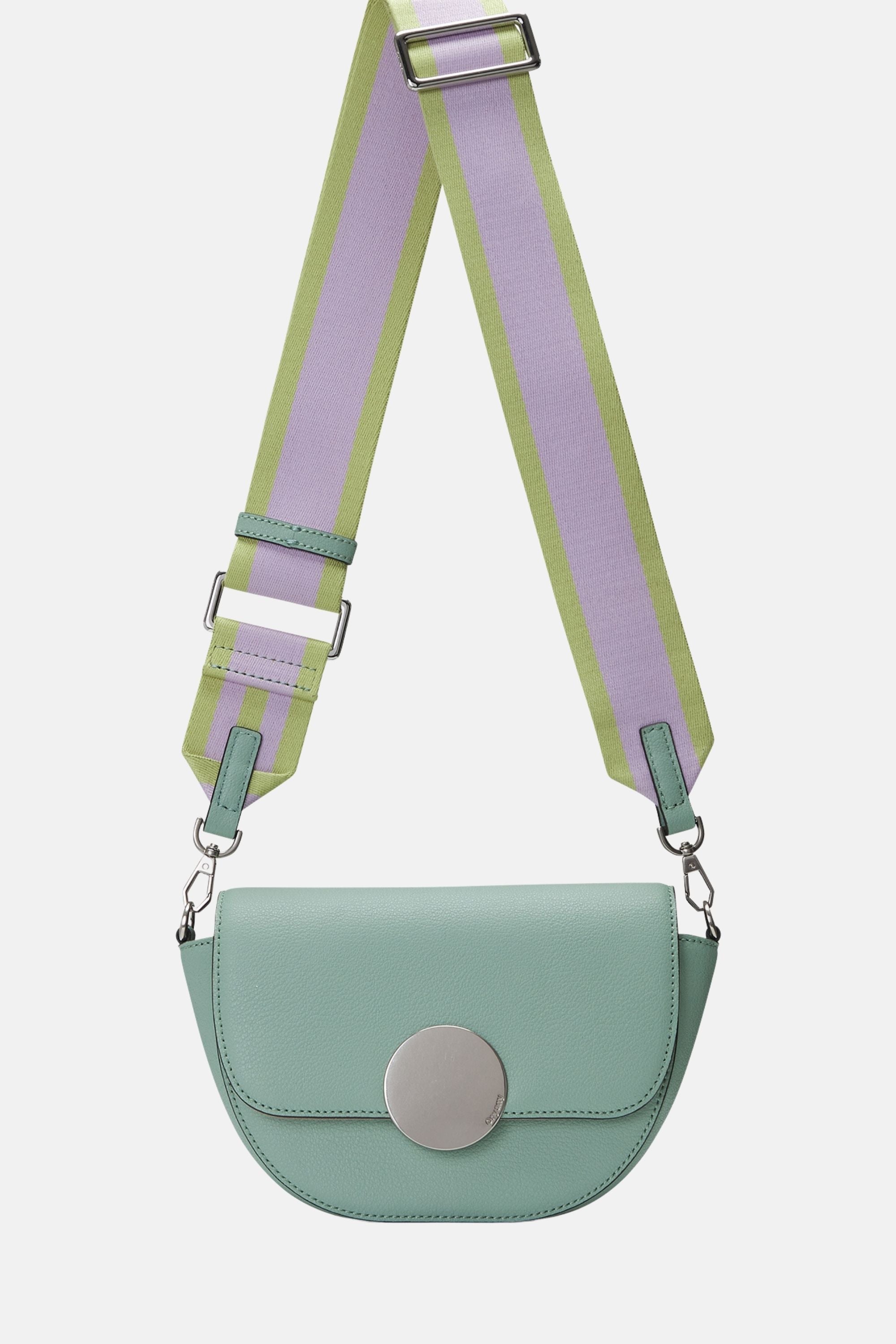Oryany - Lottie Saddle Crossbody Small Handbags -Dusty Mint Leather