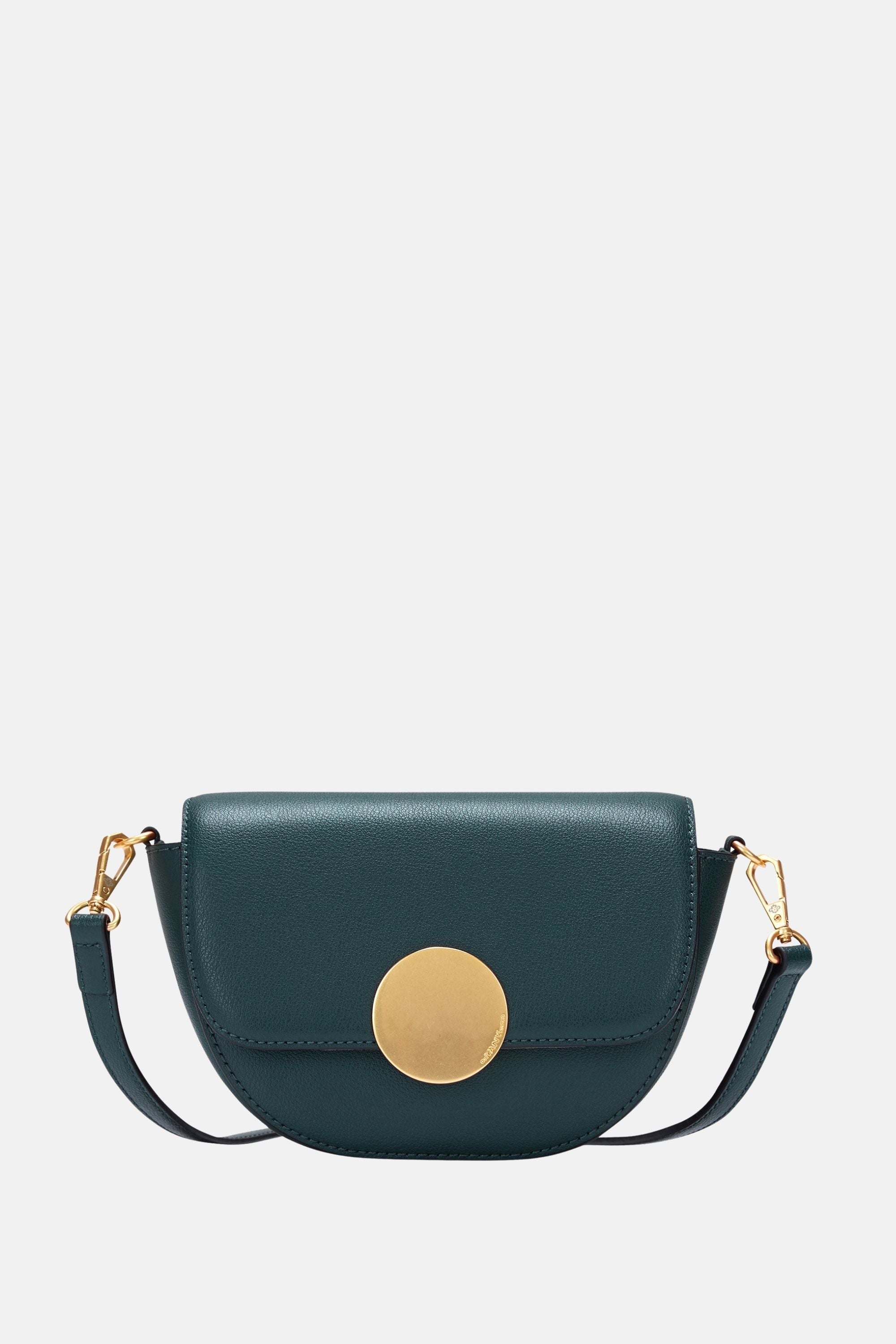 Oryany - Lottie Saddle Crossbody Small Handbags - Green Leather