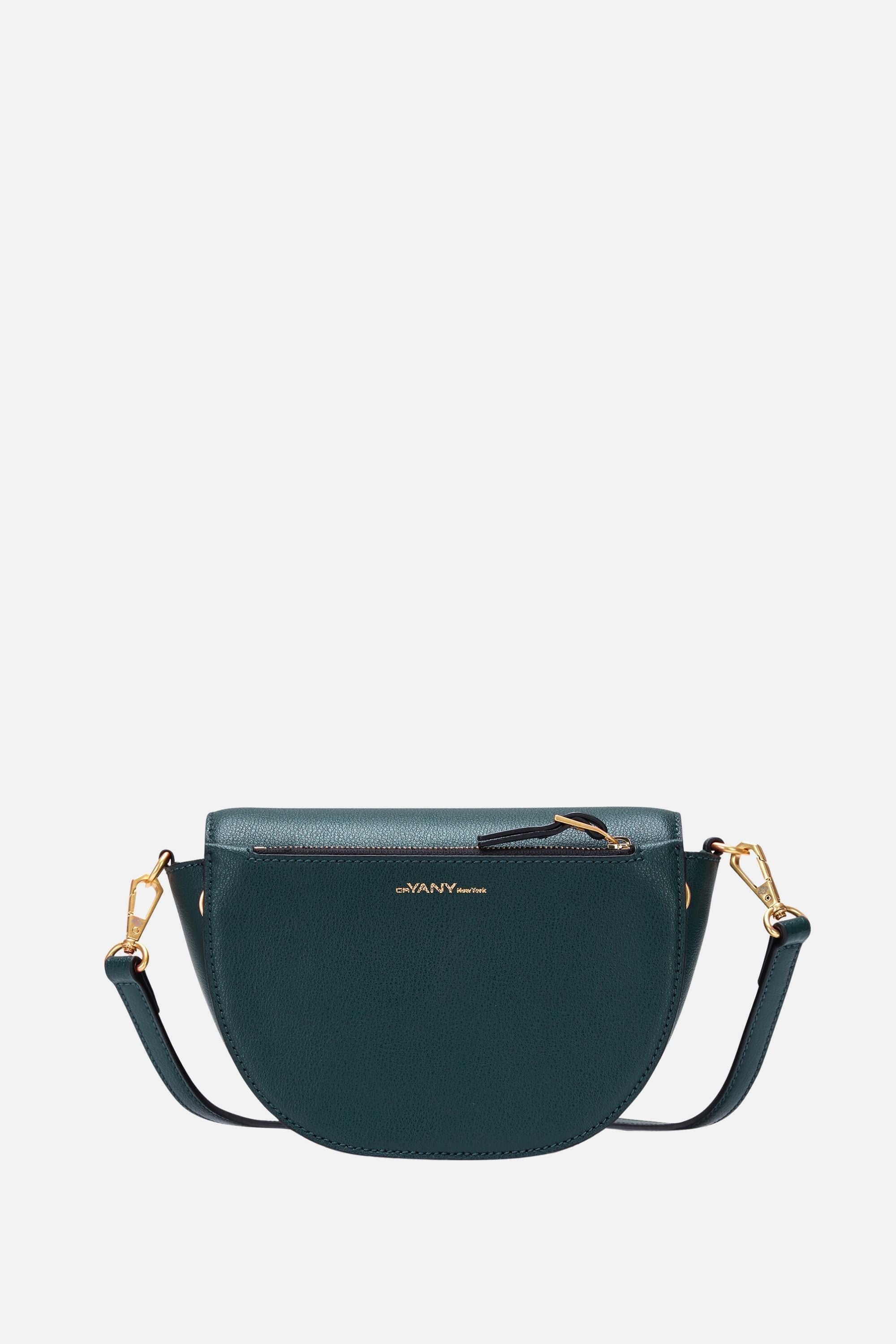 Oryany - Lottie Saddle Crossbody Small Handbags - Green Leather