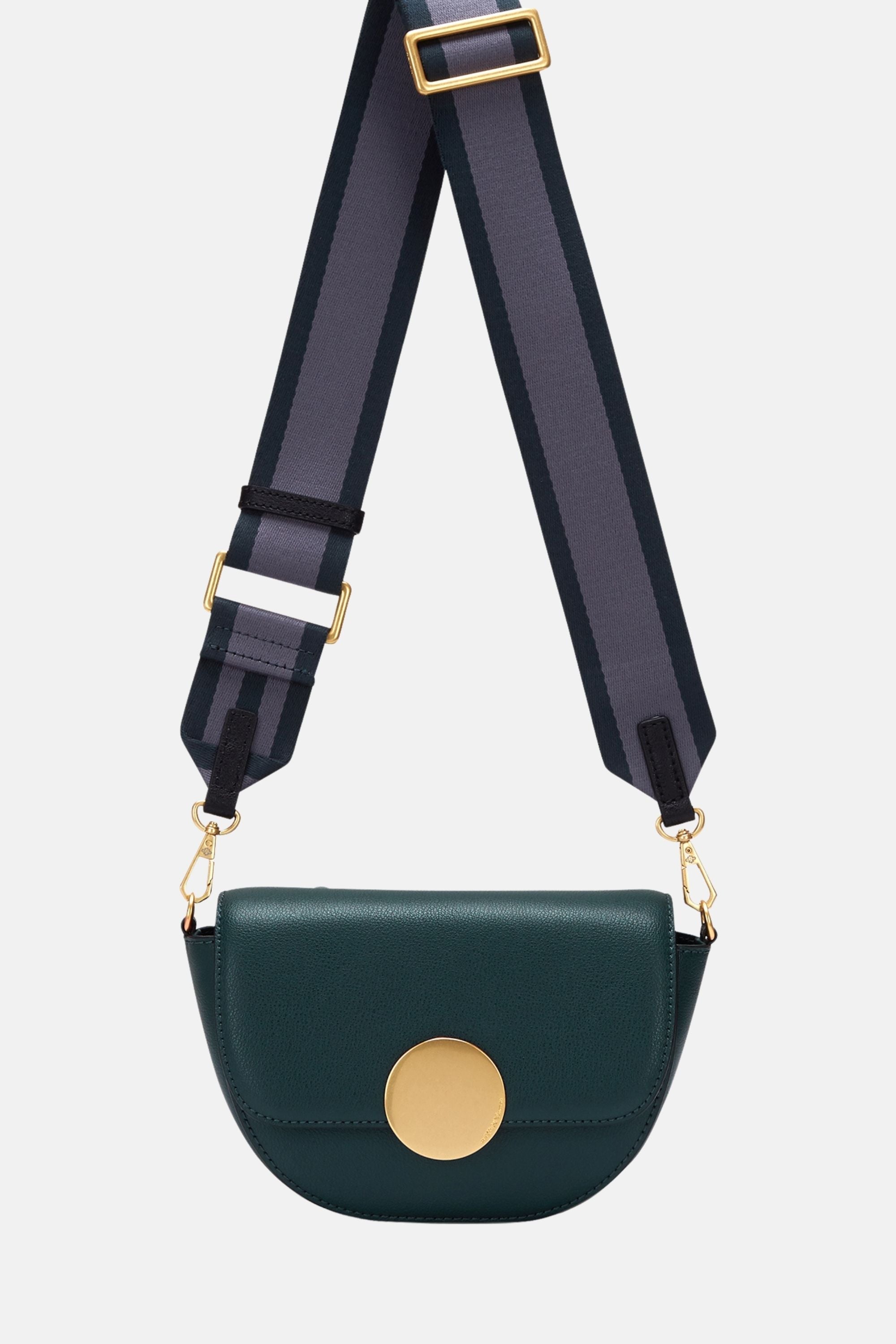 Oryany - Lottie Saddle Crossbody Small Handbags - Green Leather